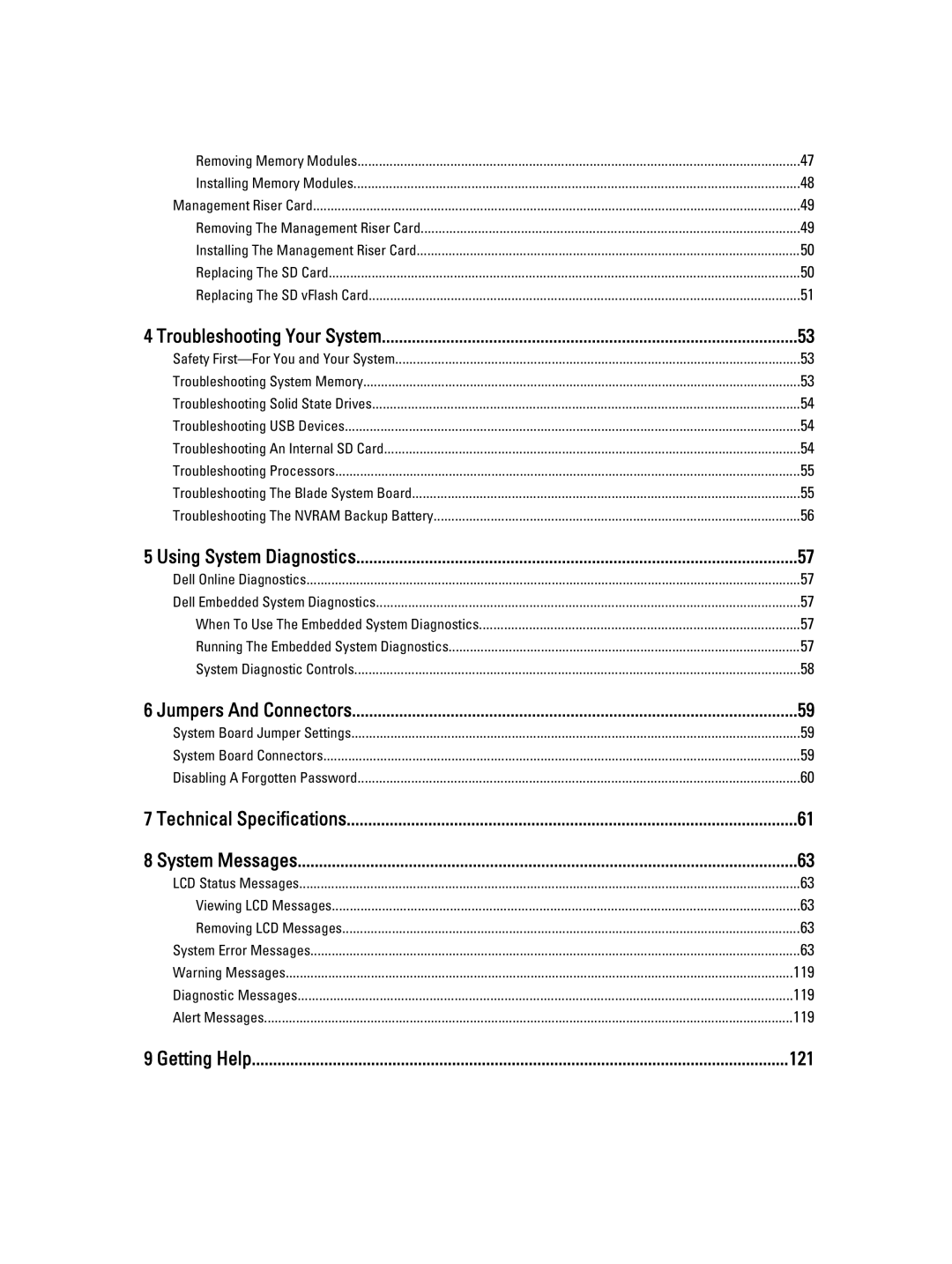 Dell QHB owner manual Troubleshooting Your System, Using System Diagnostics, Jumpers And Connectors, Getting Help 