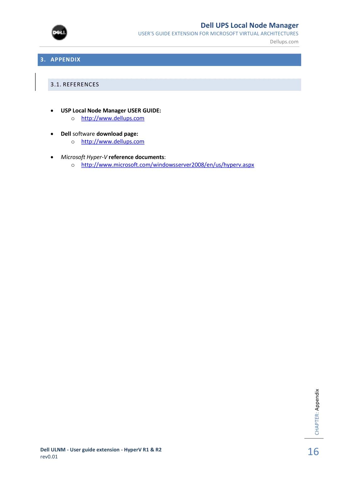 Dell R2 REV0.01, HYPERV R1 manual Appendix 