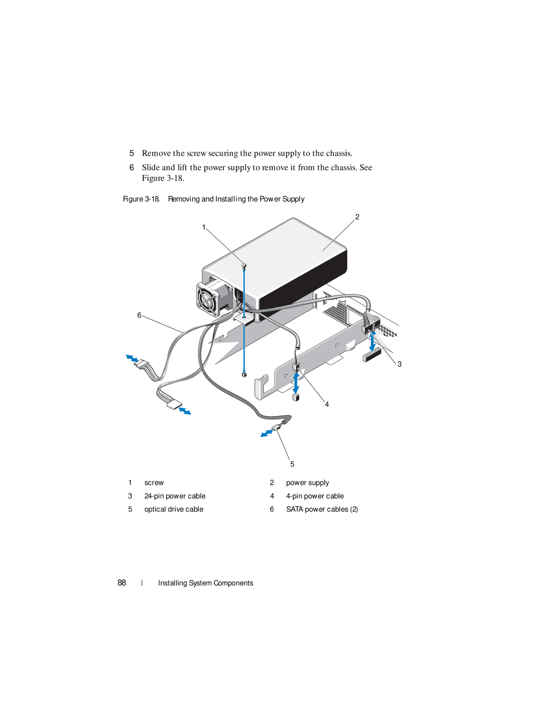 Dell R210 II owner manual Removing and Installing the Power Supply 