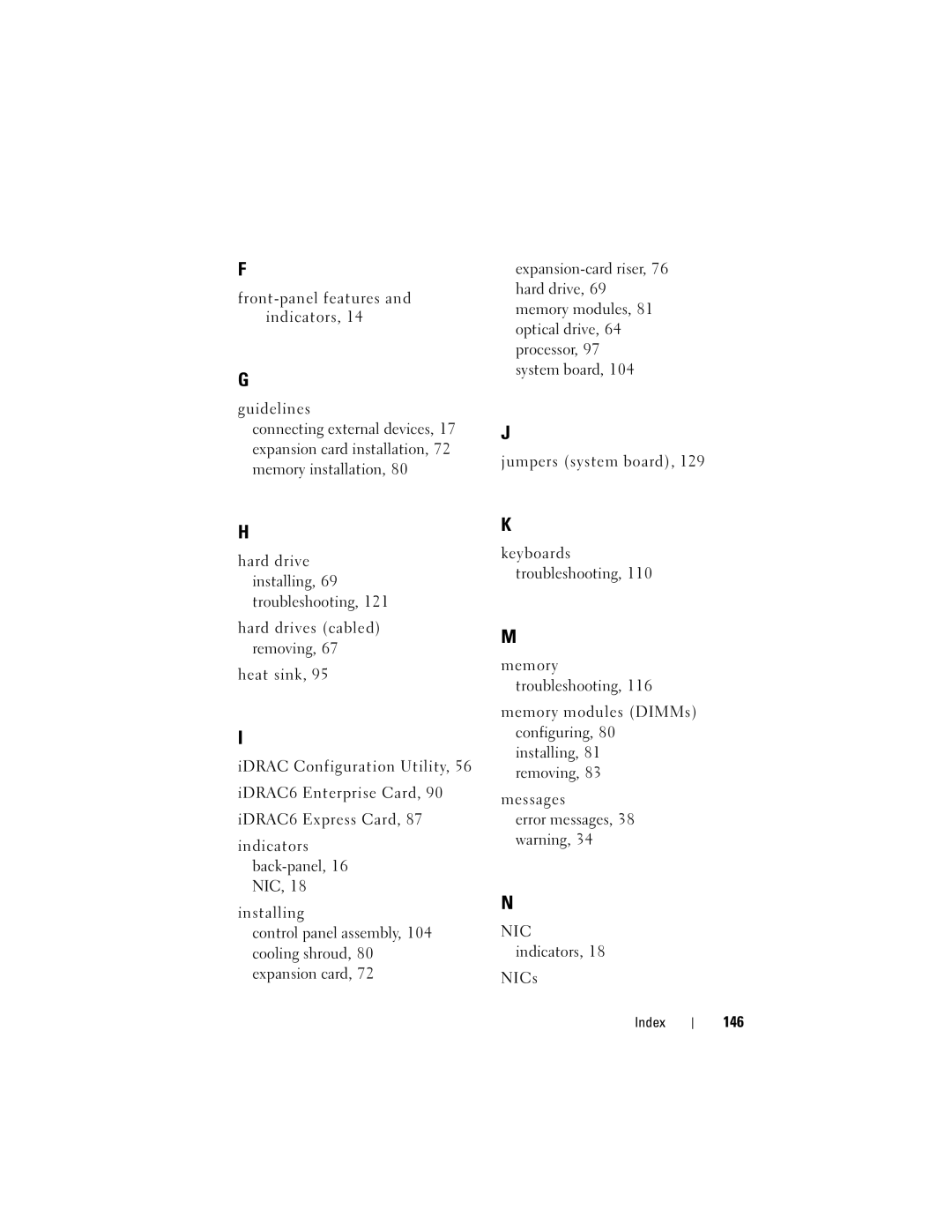 Dell R210 owner manual 146 