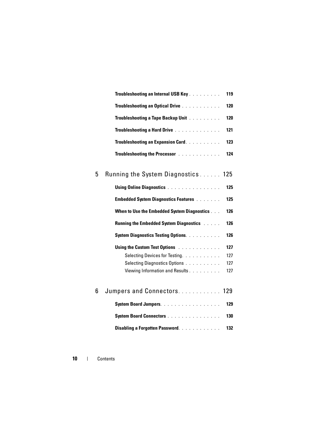 Dell R210 owner manual Running the System Diagnostics 