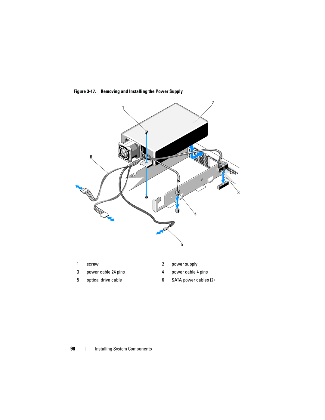 Dell R210 owner manual Sata power cables 