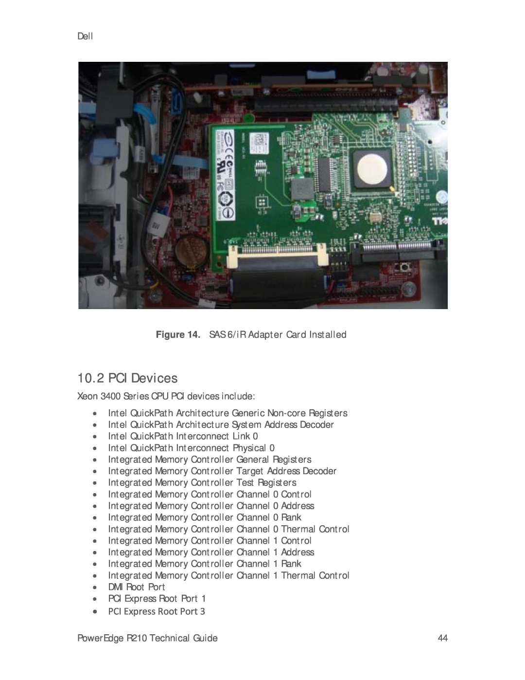Dell R210 manual PCI Devices, PCI Express Root Port 