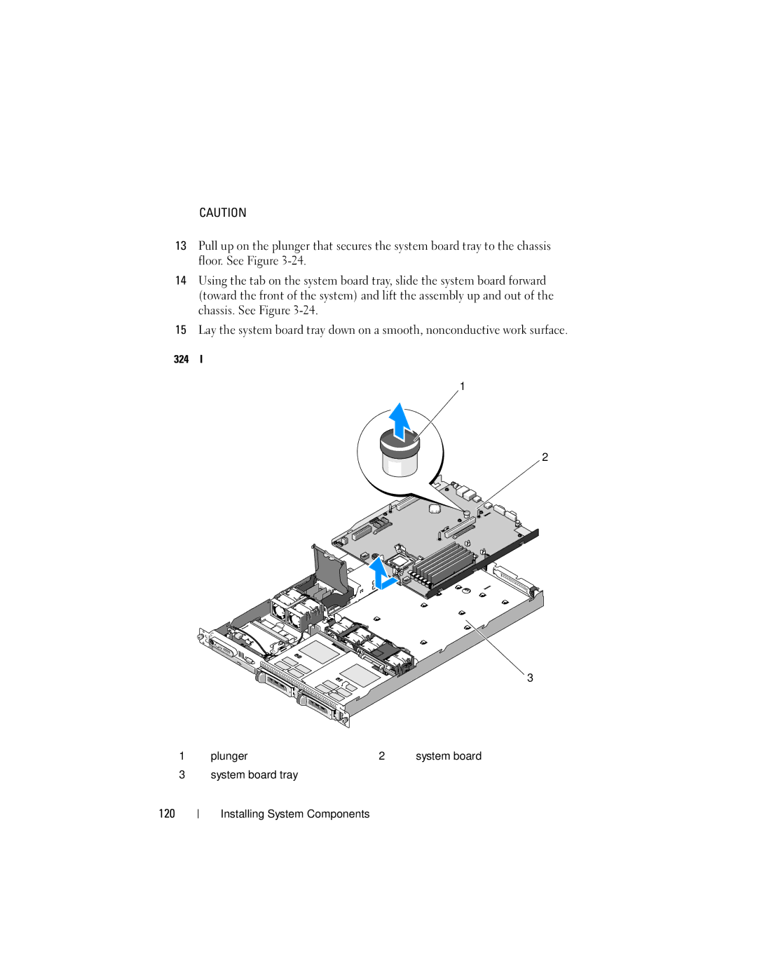 Dell R300 owner manual 120, System board tray 