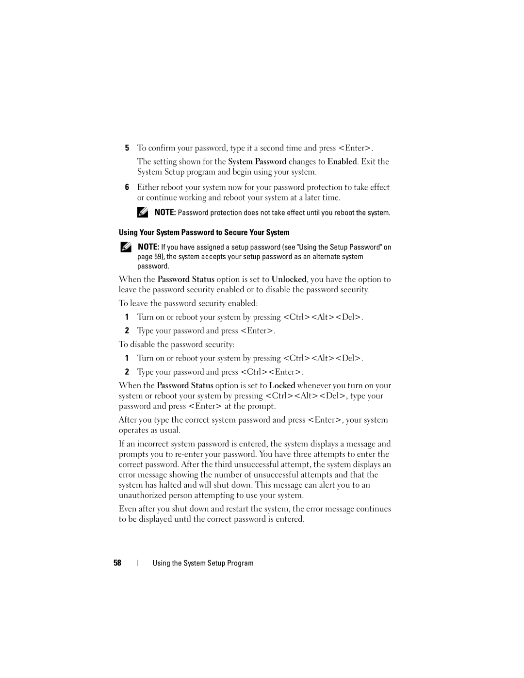 Dell R300 owner manual Using the System Setup Program 