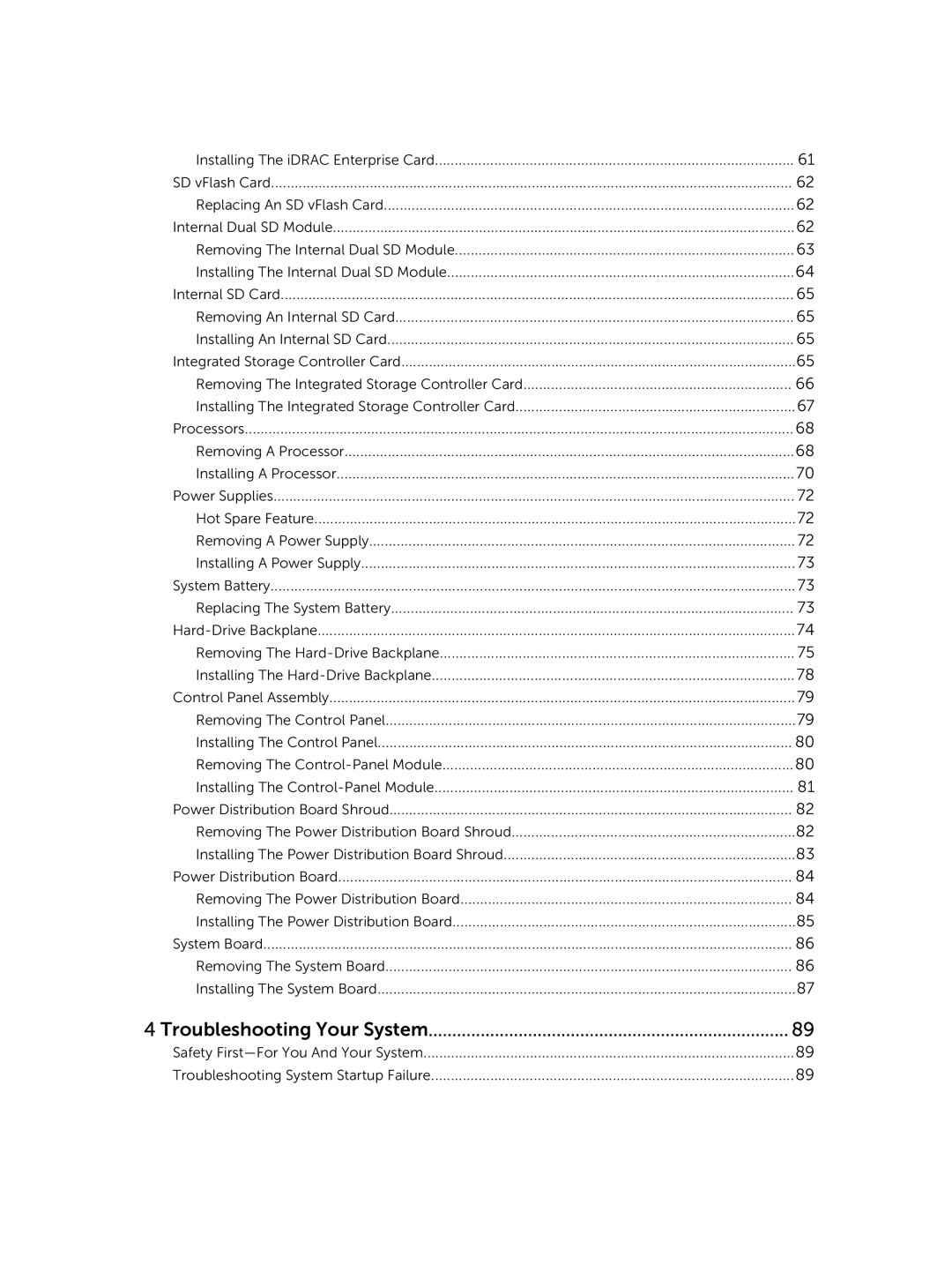 Dell R420xr owner manual Troubleshooting Your System 