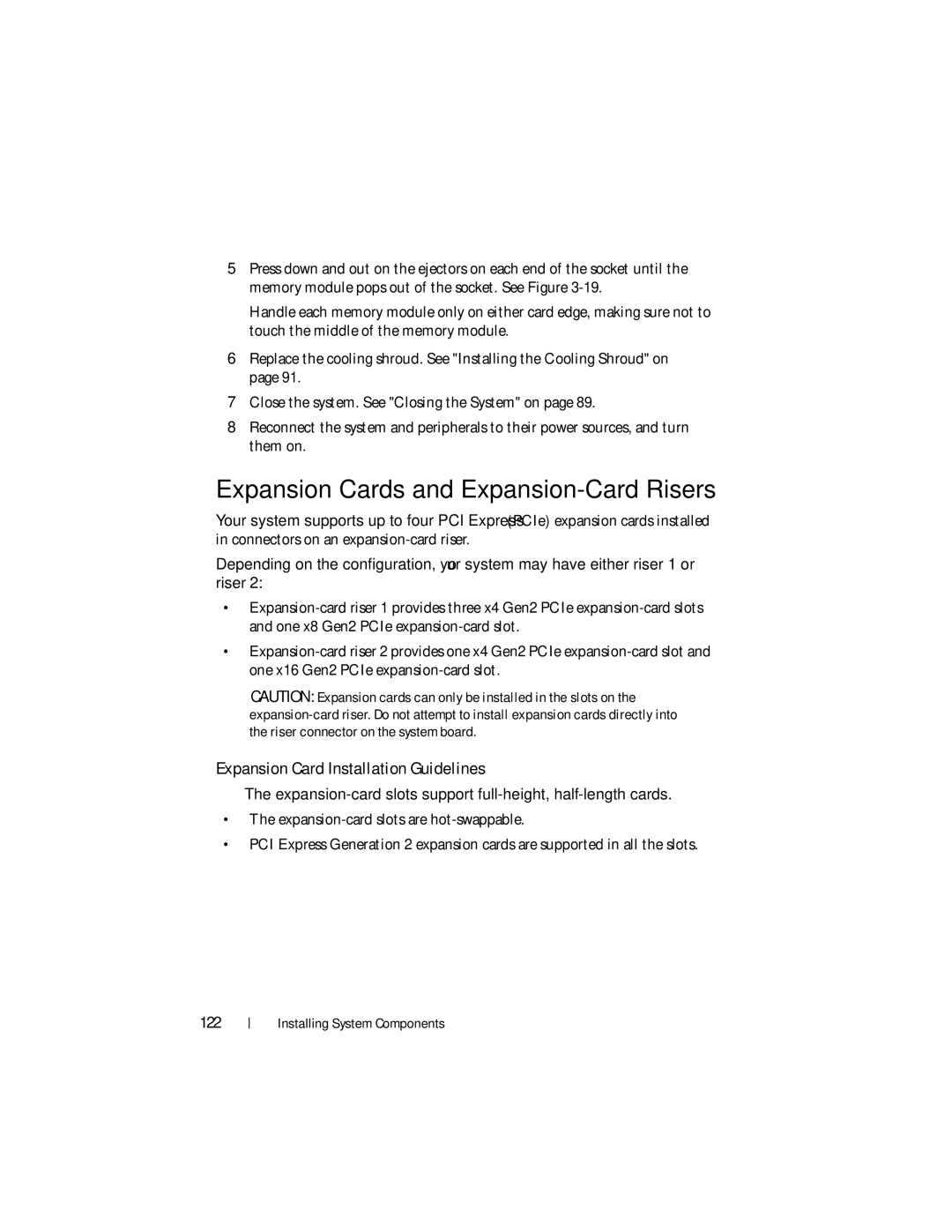 Dell R510 owner manual Expansion Cards and Expansion-Card Risers, Expansion Card Installation Guidelines 