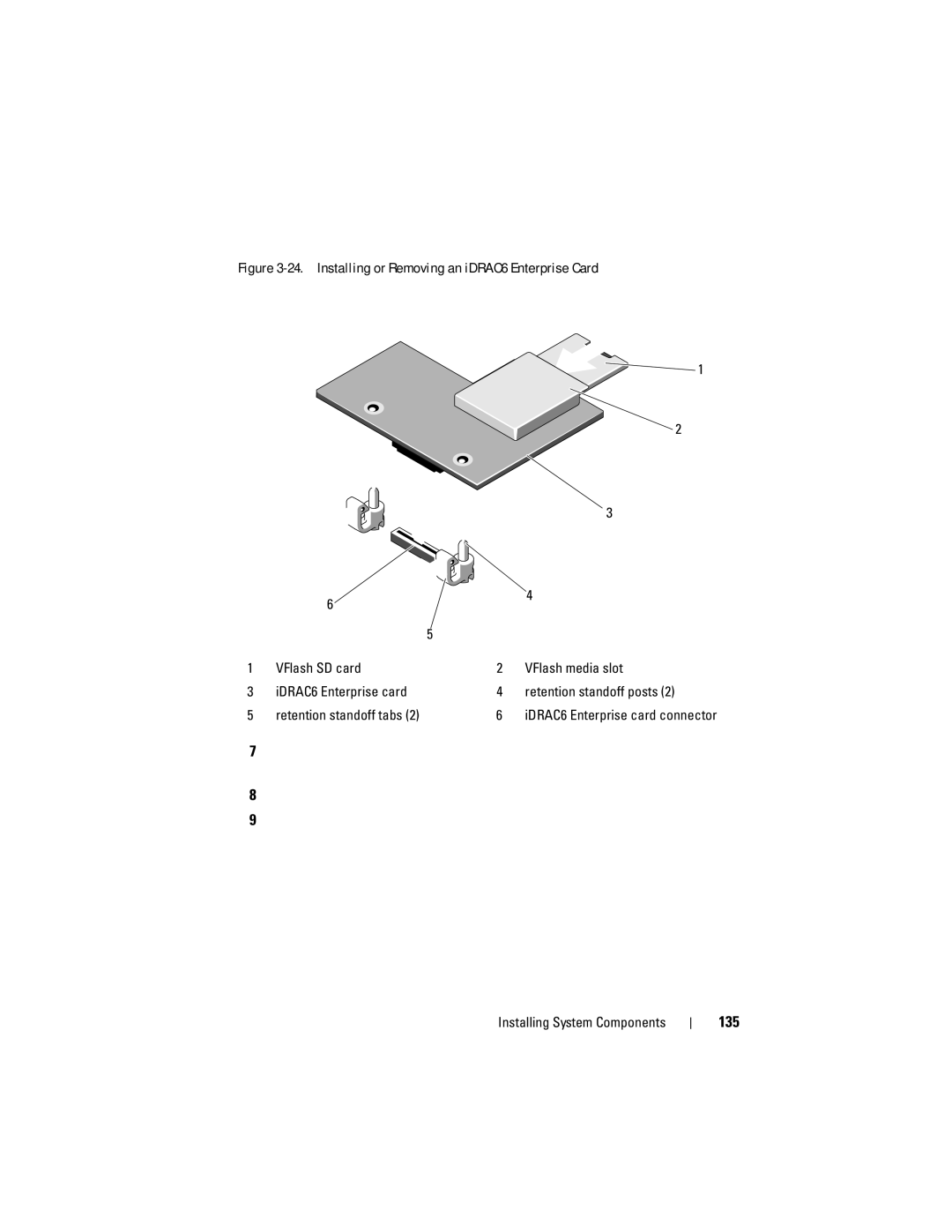 Dell R510 owner manual 135, Retention standoff posts 