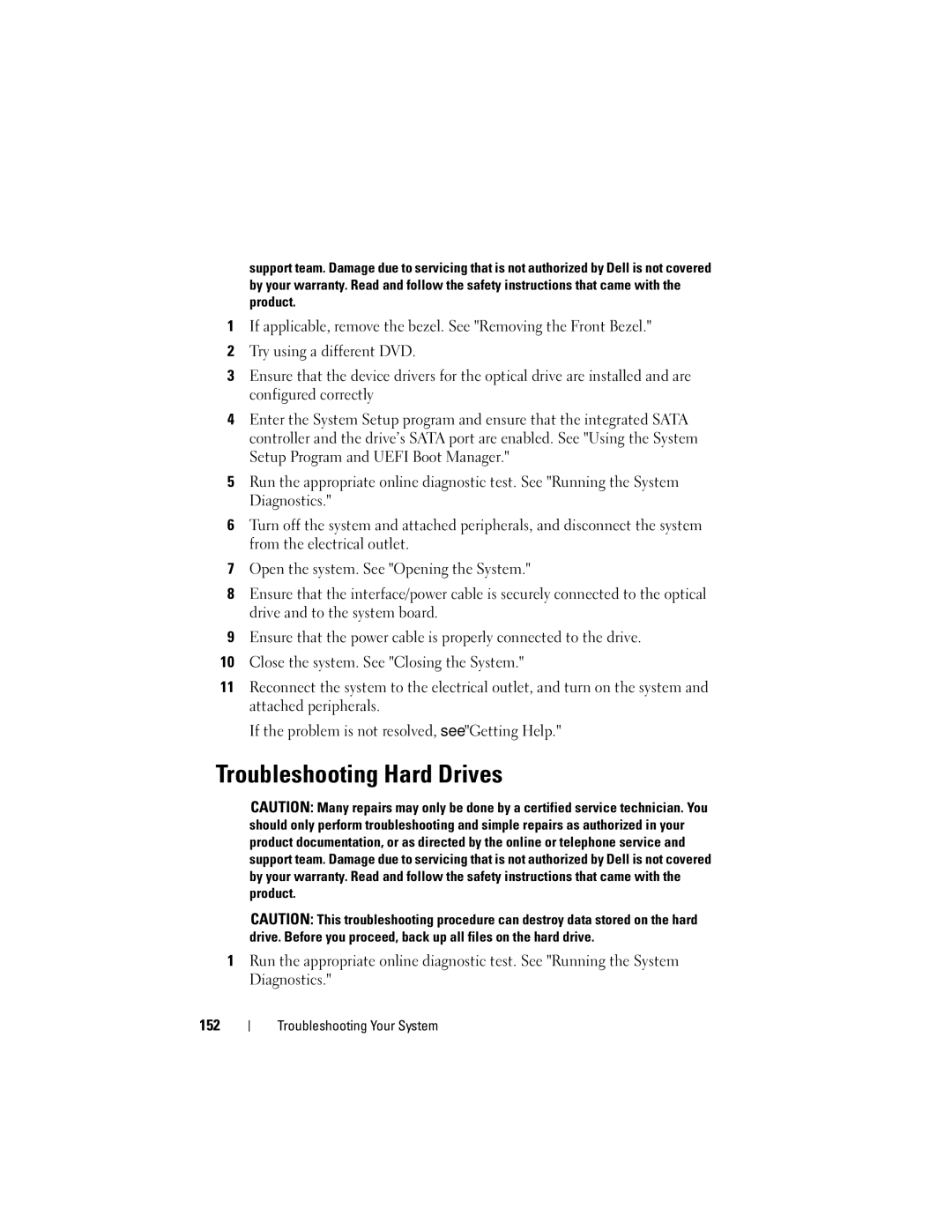 Dell R610, A03 owner manual Troubleshooting Hard Drives 