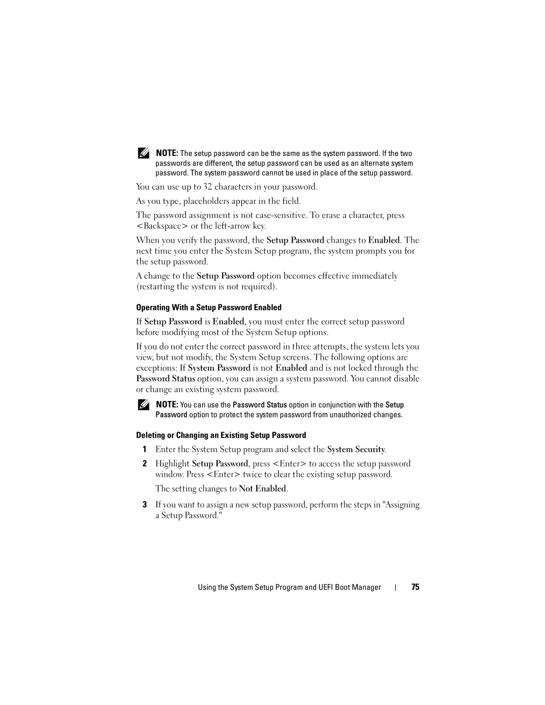 Dell A03, R610 owner manual Using the System Setup Program and Uefi Boot Manager 