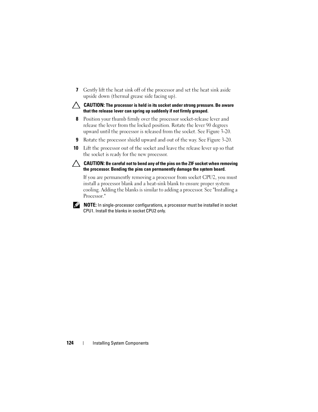 Dell R610 owner manual Installing System Components 