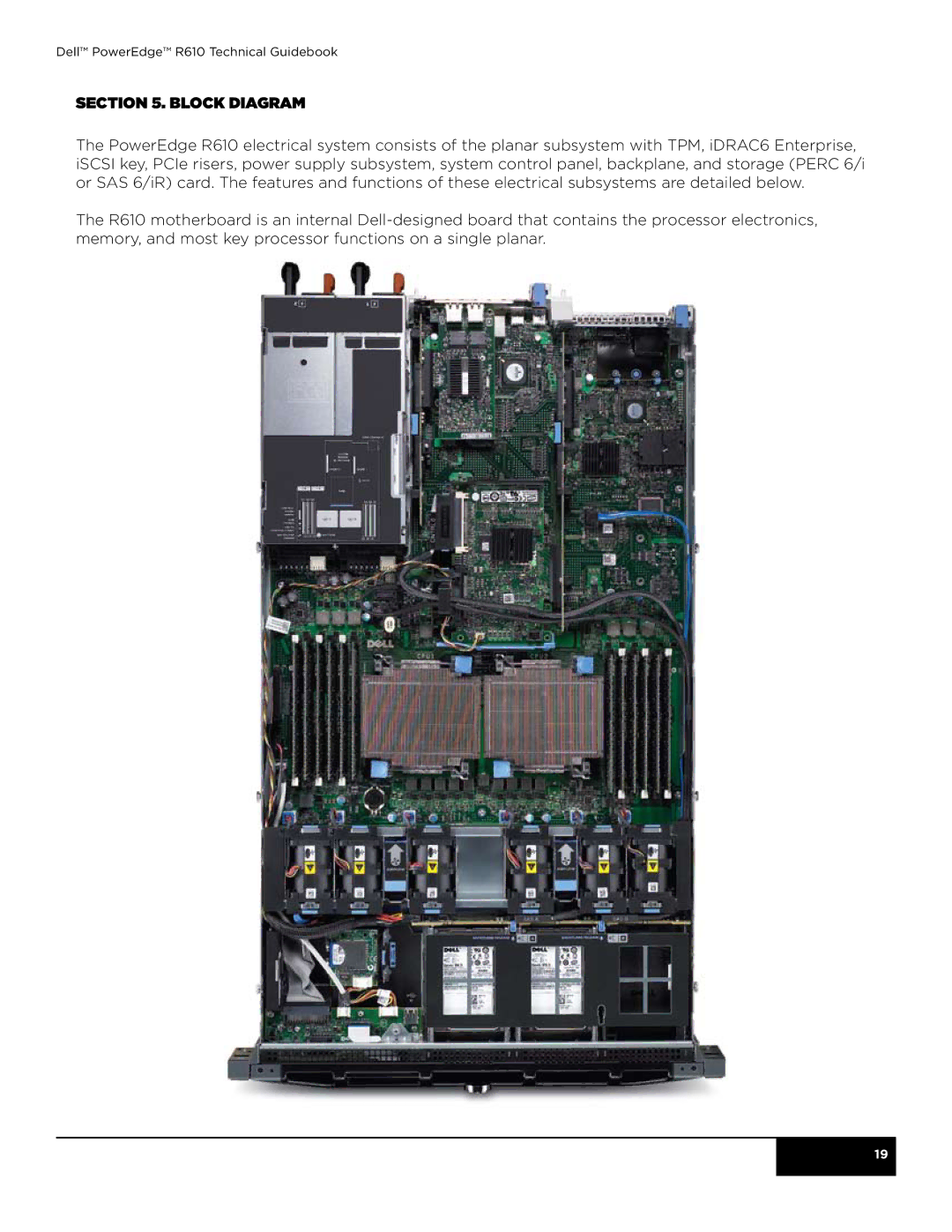 Dell R610 manual Block Diagram 