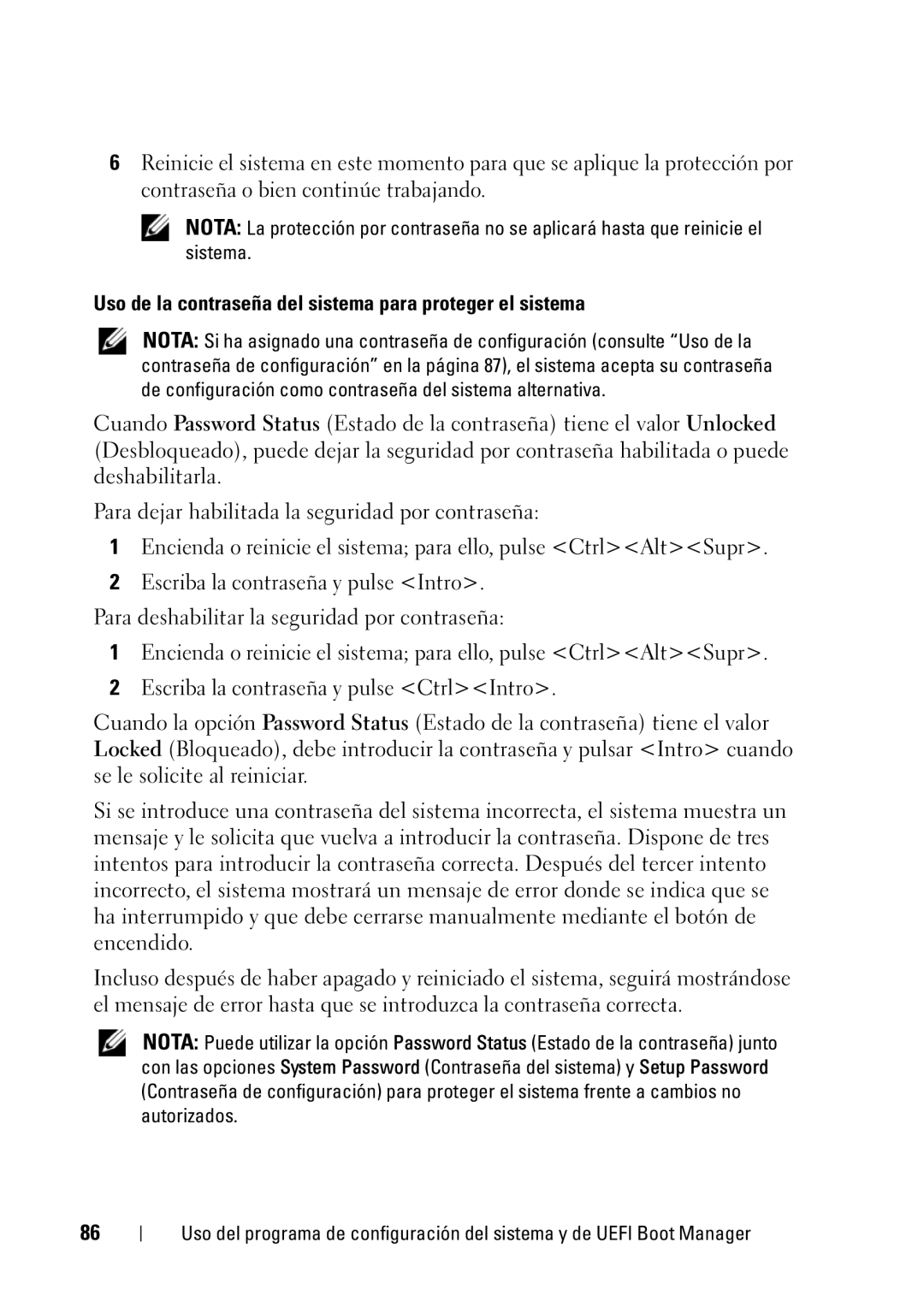 Dell R610 manual Uso de la contraseña del sistema para proteger el sistema 