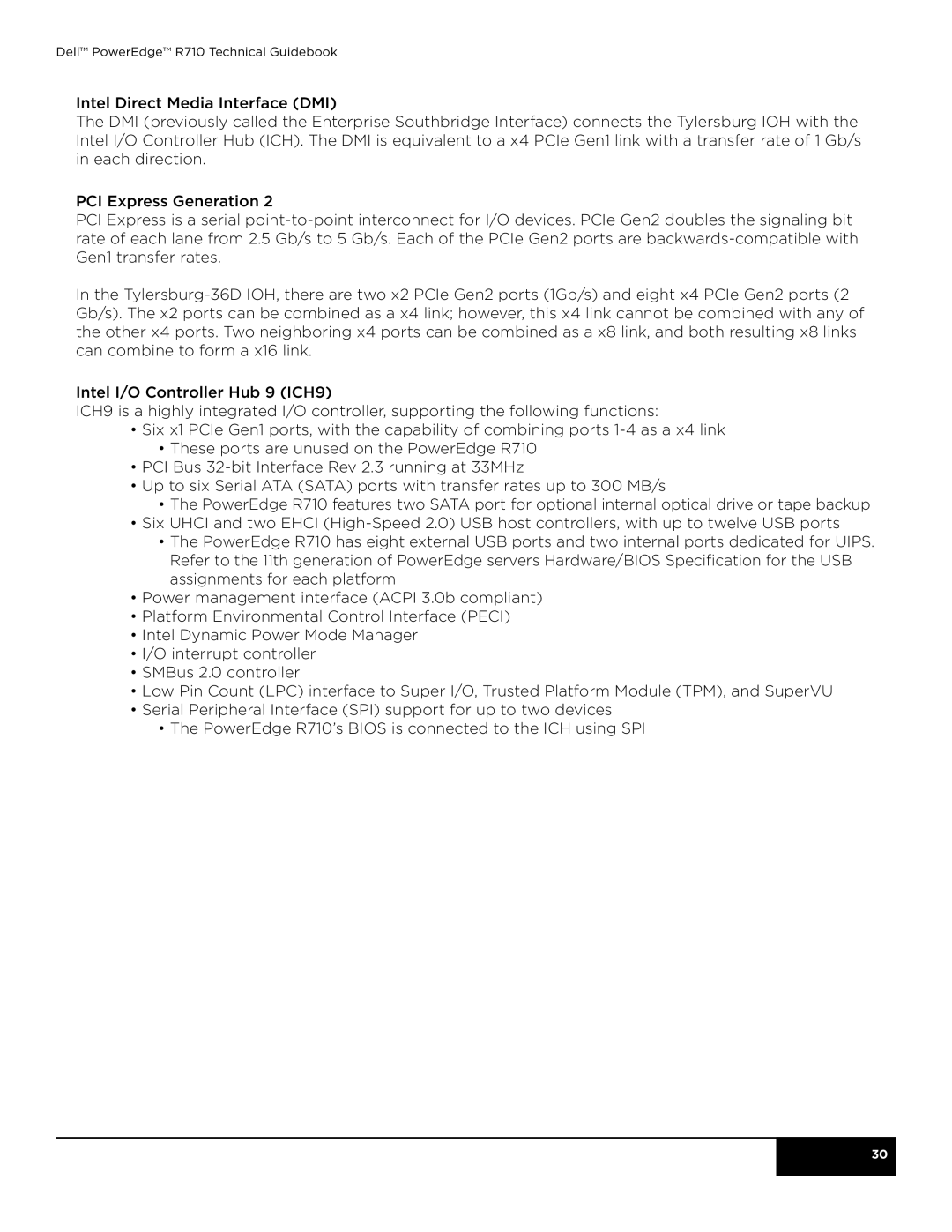 Dell manual Dell PowerEdge R710 Technical Guidebook 