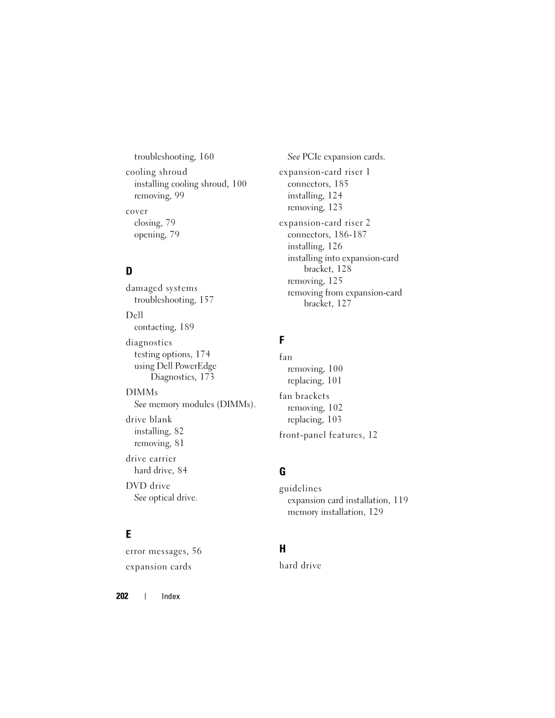 Dell R710 owner manual Testing options, 174 using Dell PowerEdge, Installing into expansion-card bracket 