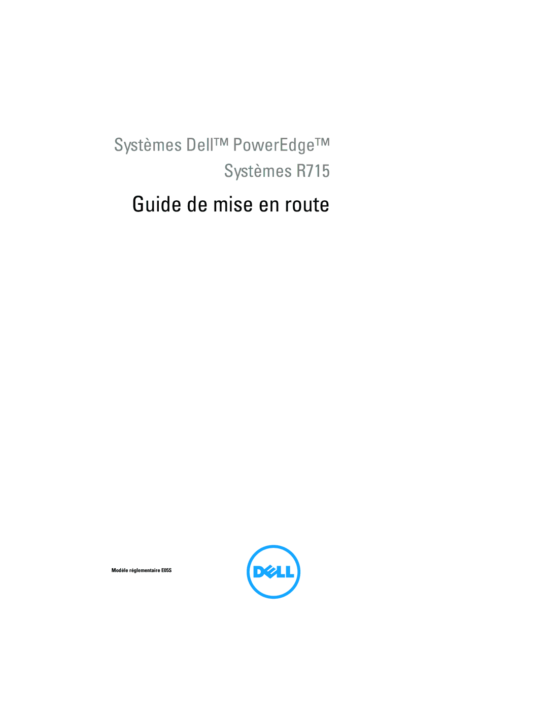 Dell R715 manual Guide de mise en route 