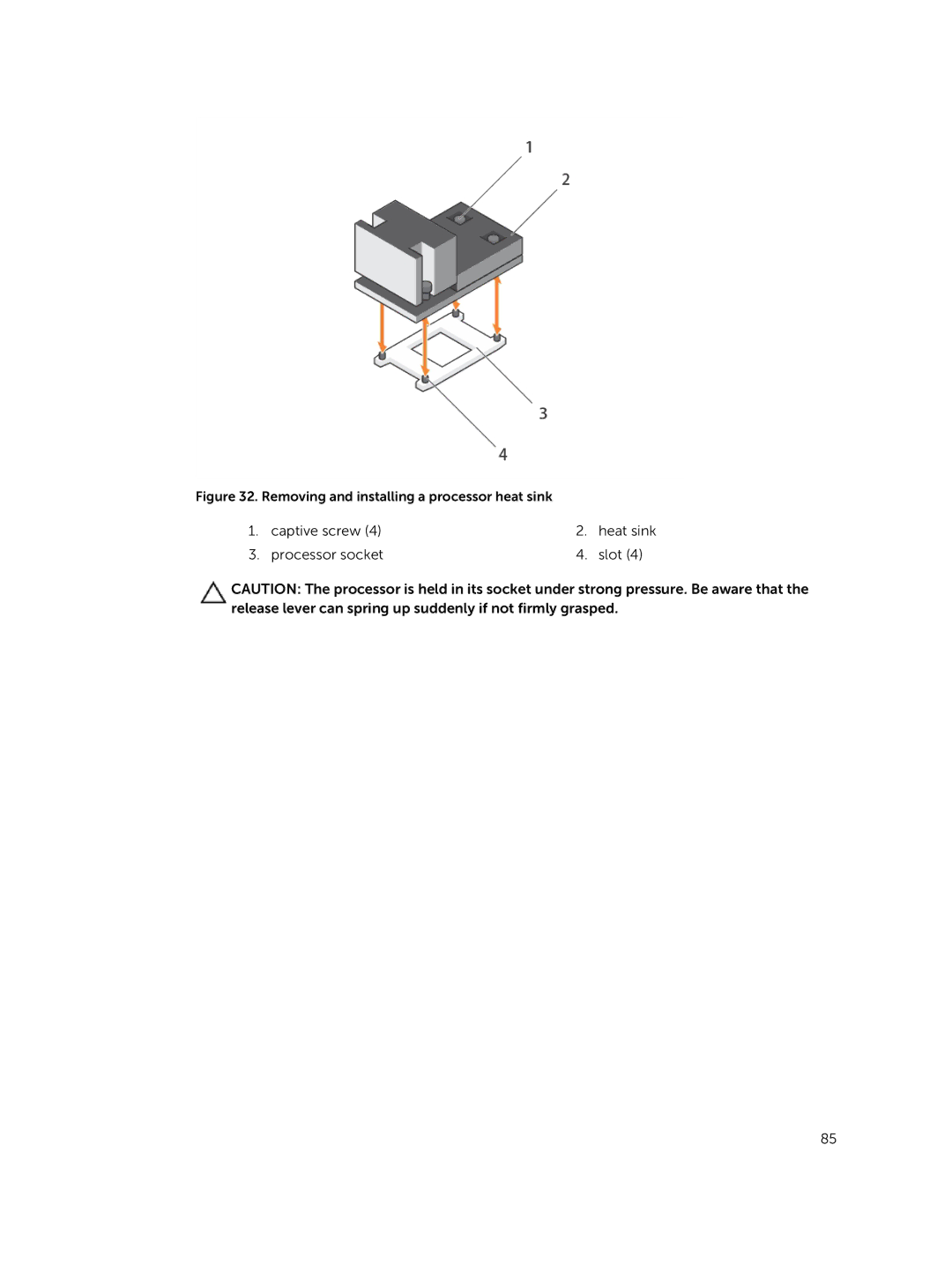 Dell R730xd owner manual Captive screw 