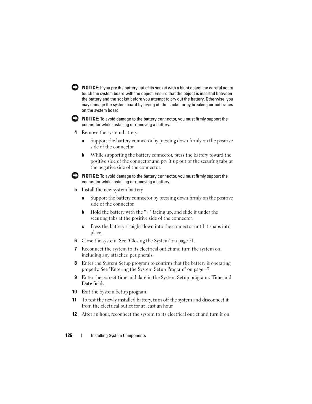 Dell R805 owner manual Installing System Components 