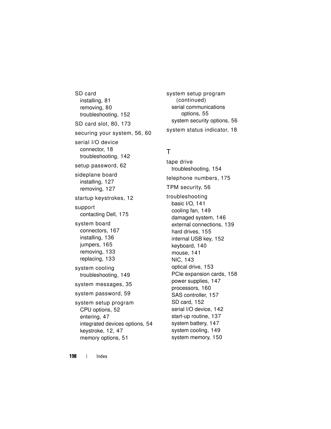 Dell R805 owner manual Serial communications options 