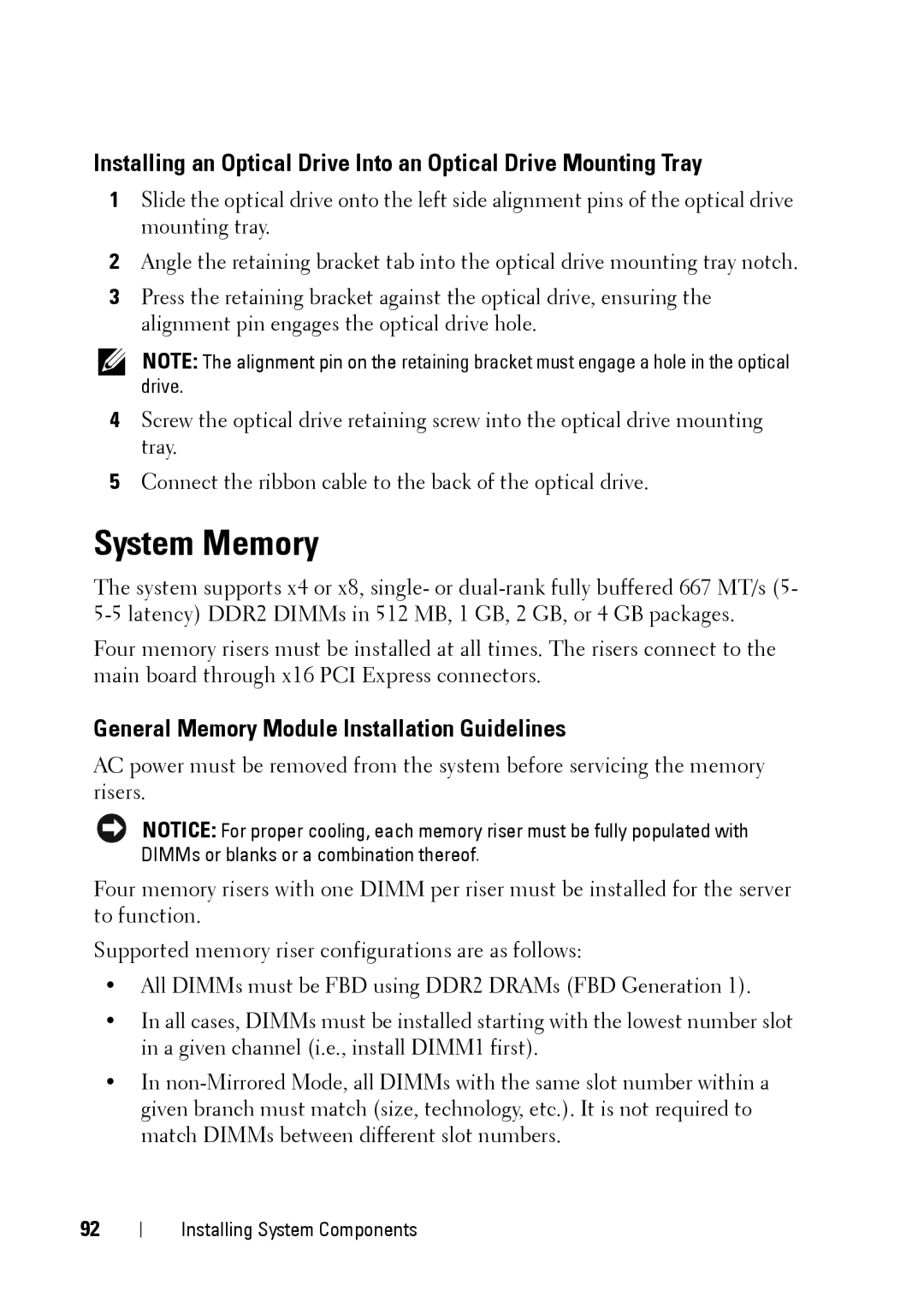 Dell R900 manual System Memory, General Memory Module Installation Guidelines 