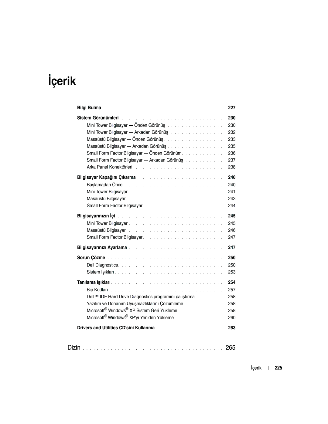 Dell R9730 manual İçerik, 225 