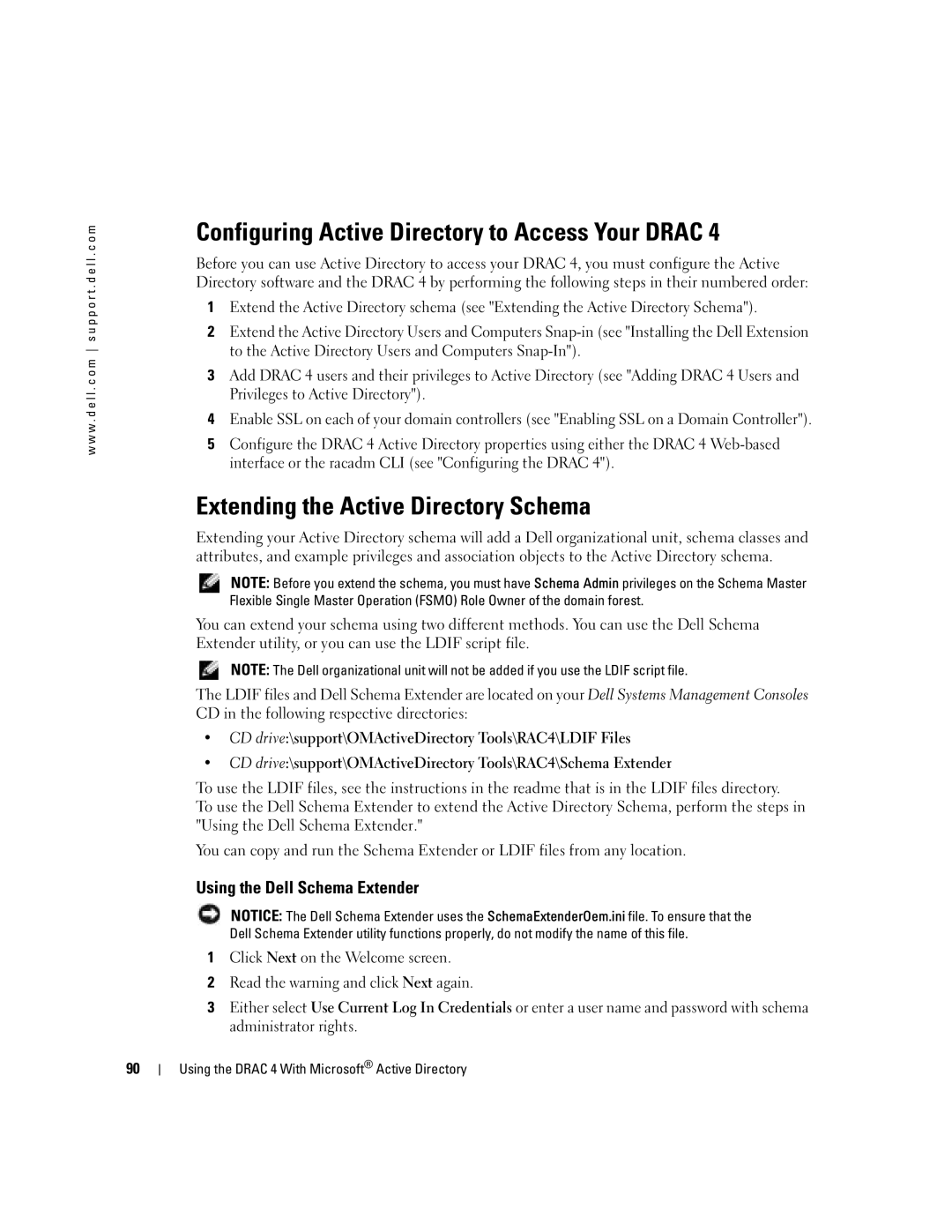 Dell Remote Access Controller 4 Firmware Version 1.30 manual Configuring Active Directory to Access Your Drac 