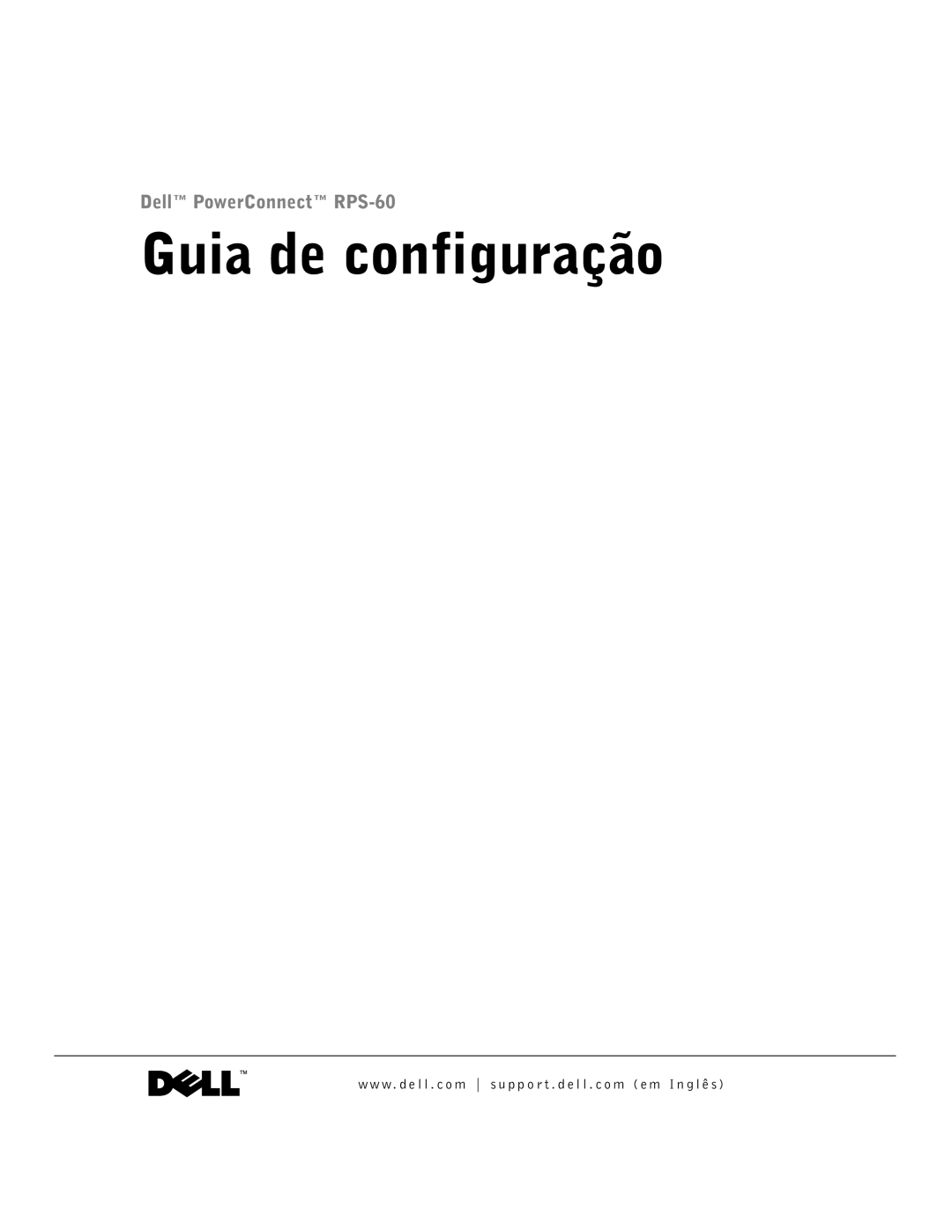 Dell RPS-60, 6P317 setup guide Guia de configuração 