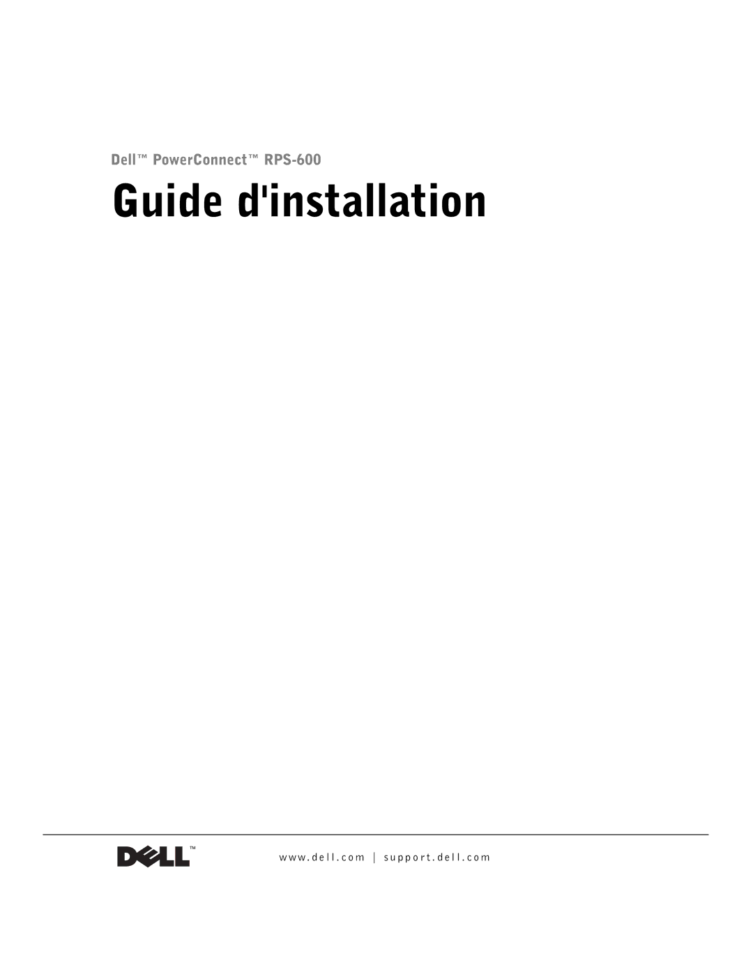 Dell RPS-600, 2T227 setup guide Guide dinstallation 