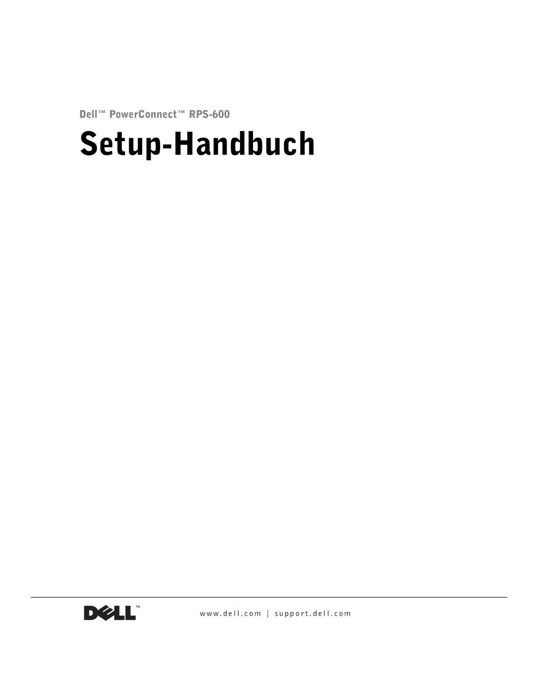 Dell RPS-600, 2T227 setup guide Setup-Handbuch 