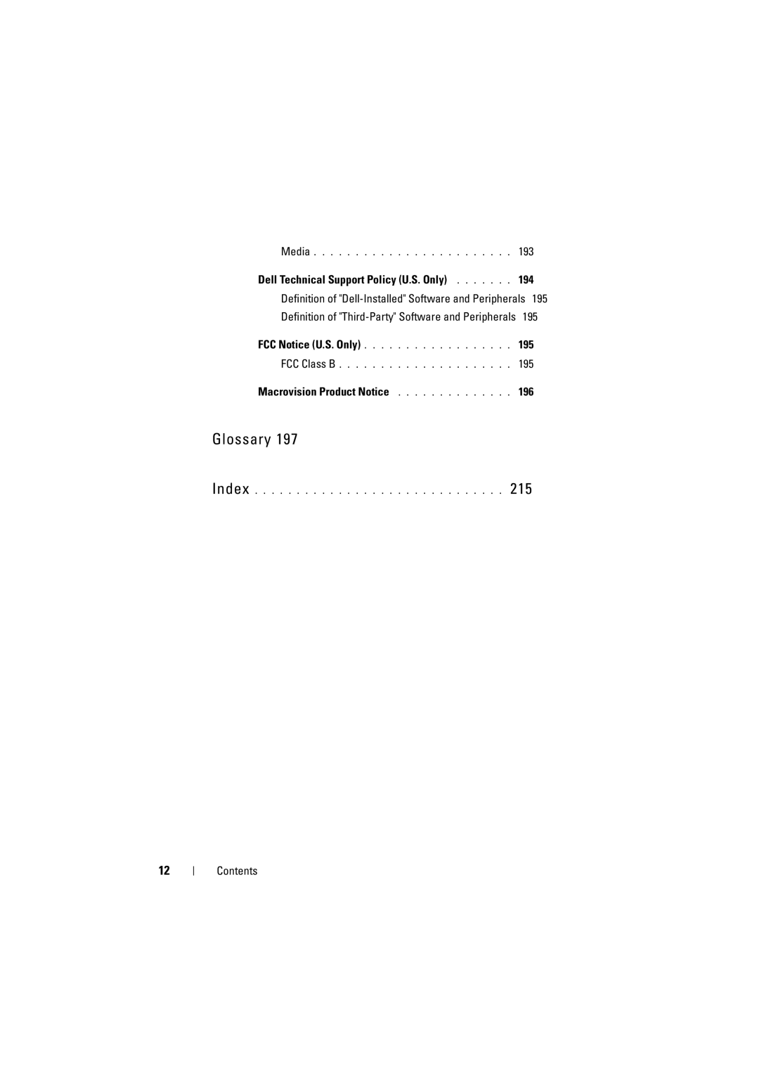 Dell RT722, PP22L owner manual Glossary, Dell Technical Support Policy U.S. Only 