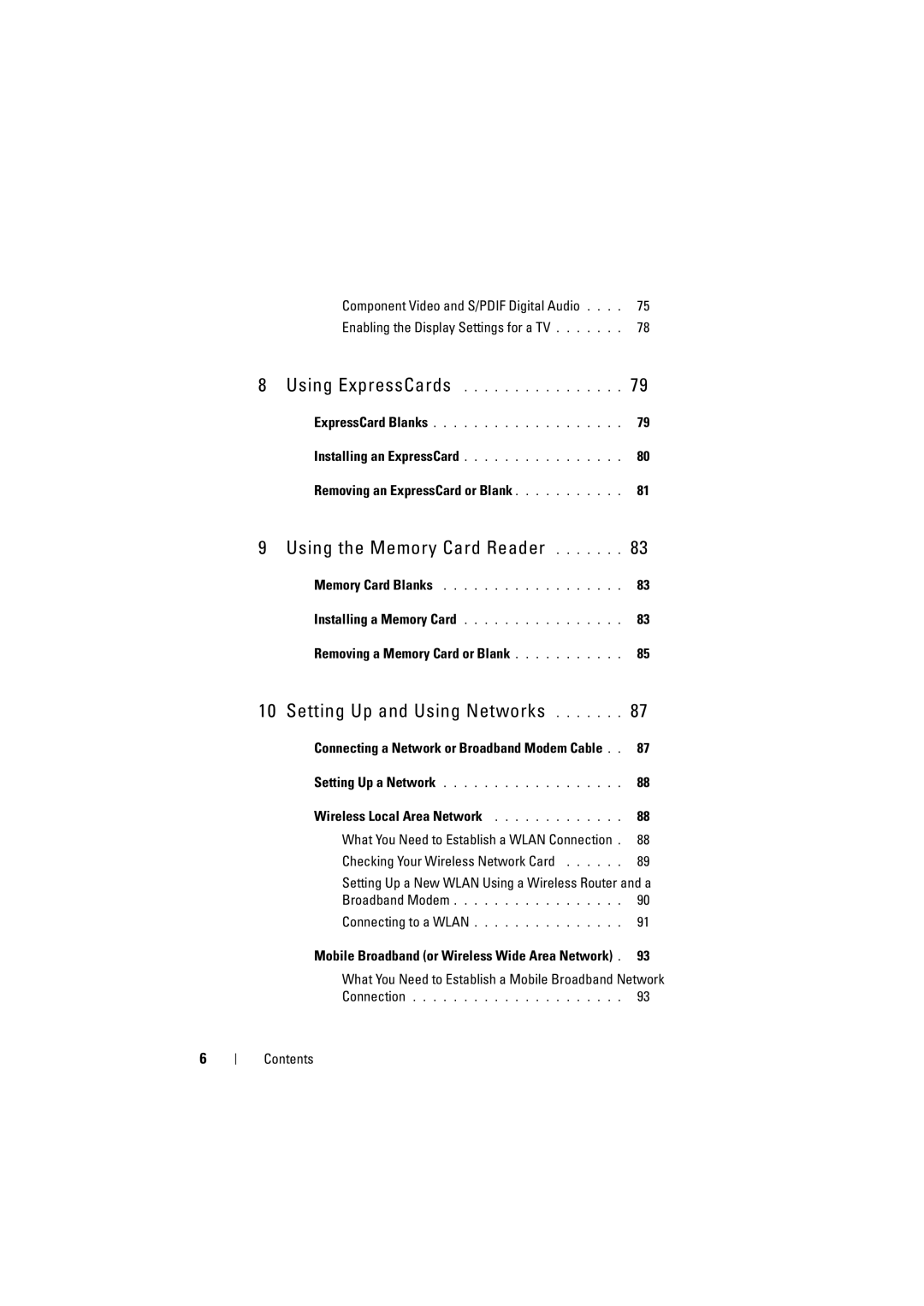 Dell RT722, PP22L owner manual Using the Memory Card Reader 