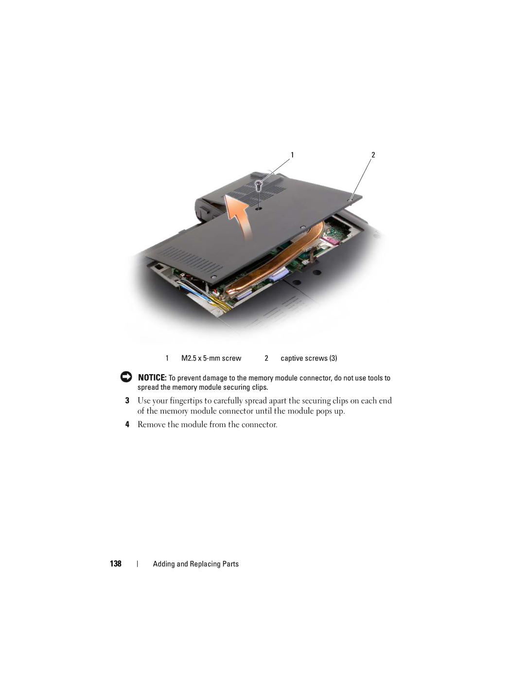 Dell RW491 owner manual M2.5 x 5-mm screw 