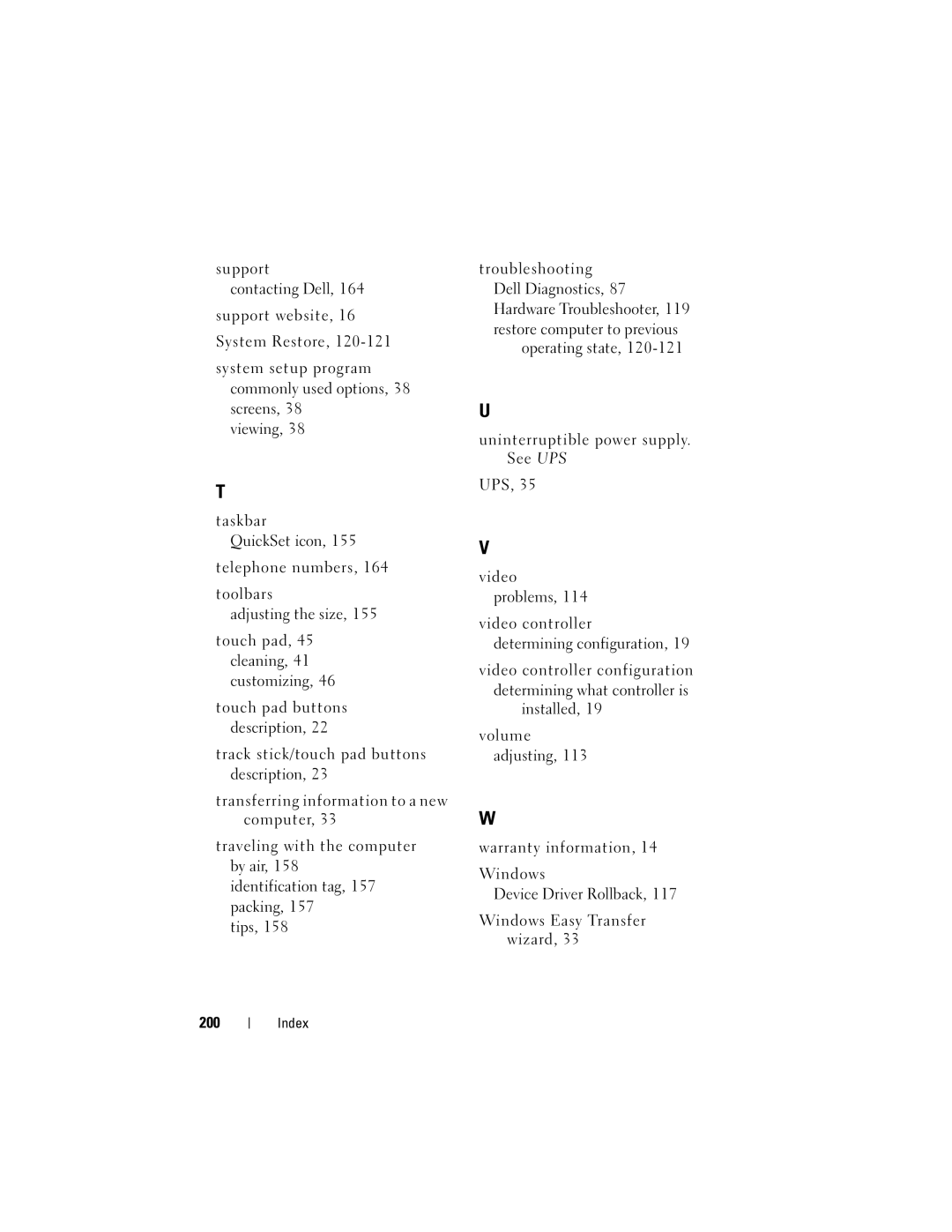 Dell RW491 owner manual Index 