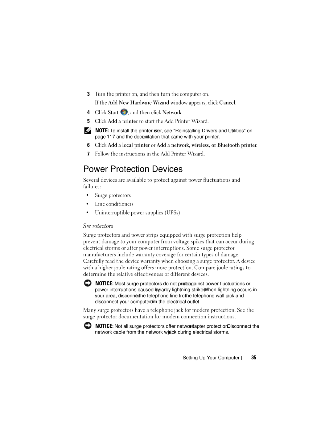 Dell RW491 owner manual Power Protection Devices, Surge Protectors 