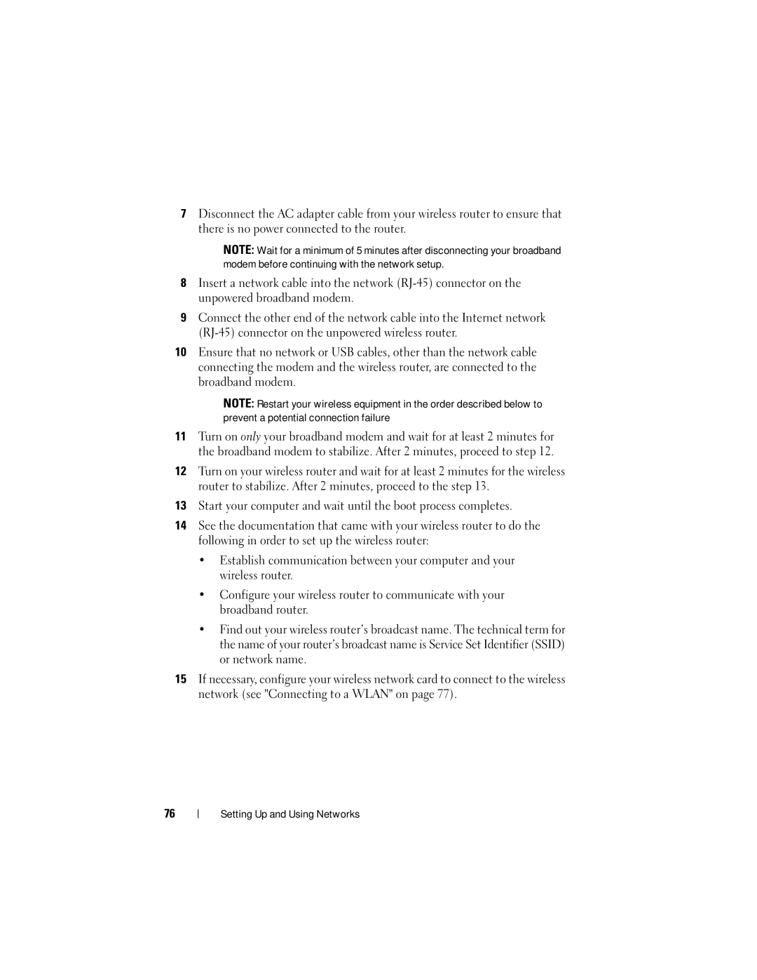 Dell RW491 owner manual Setting Up and Using Networks 