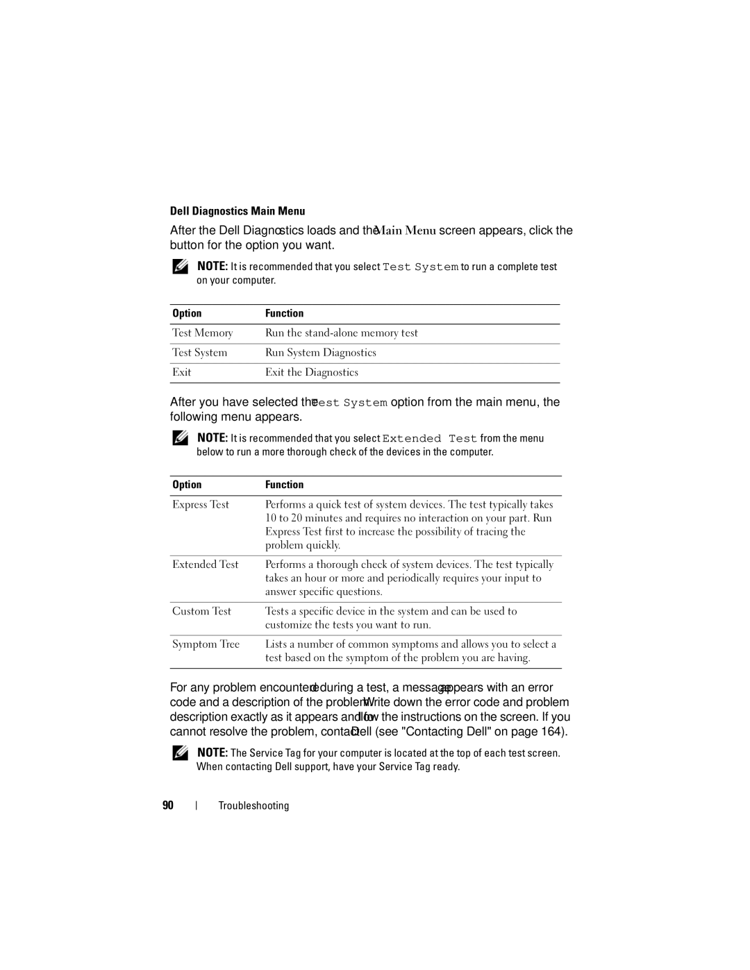 Dell RW491 owner manual Express Test first to increase the possibility of tracing 