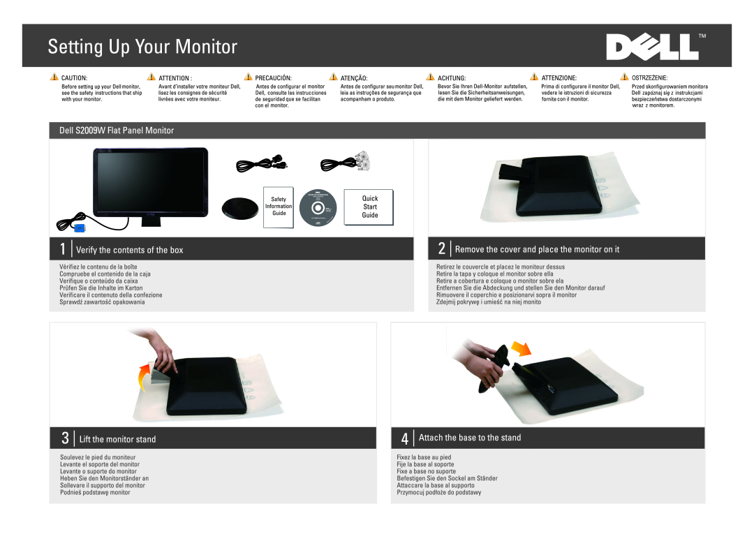 Dell S2009W manual 