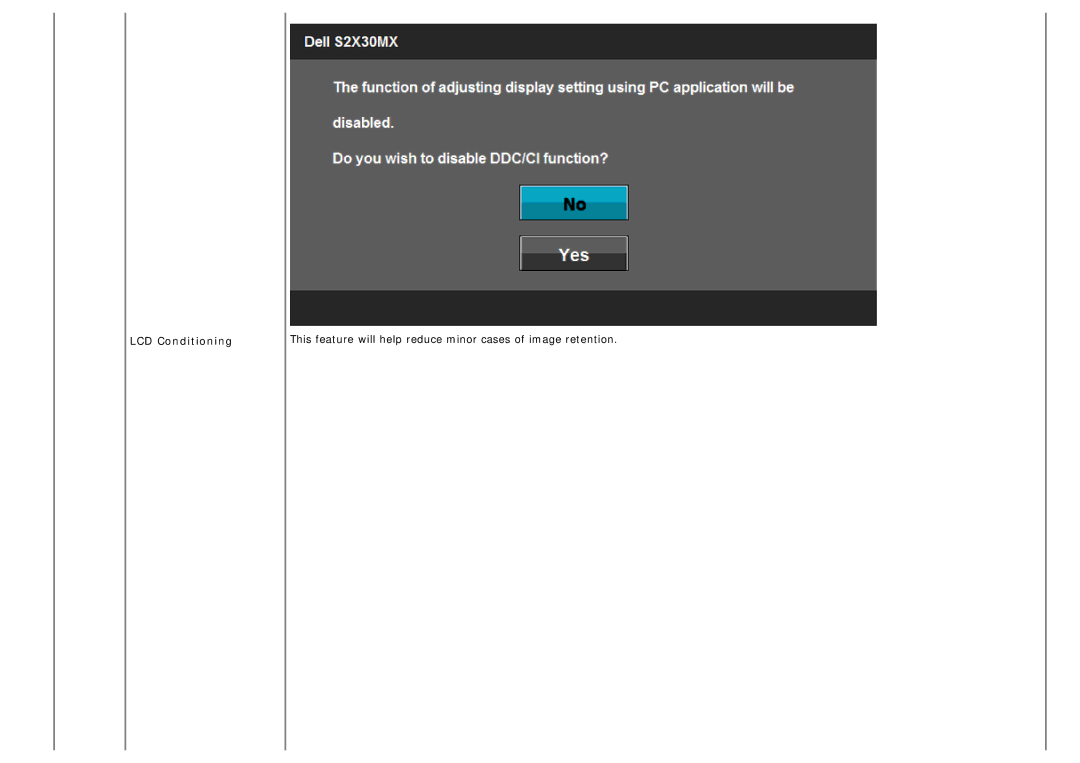 Dell S2230mx, S2330MX manual LCD Conditioning 