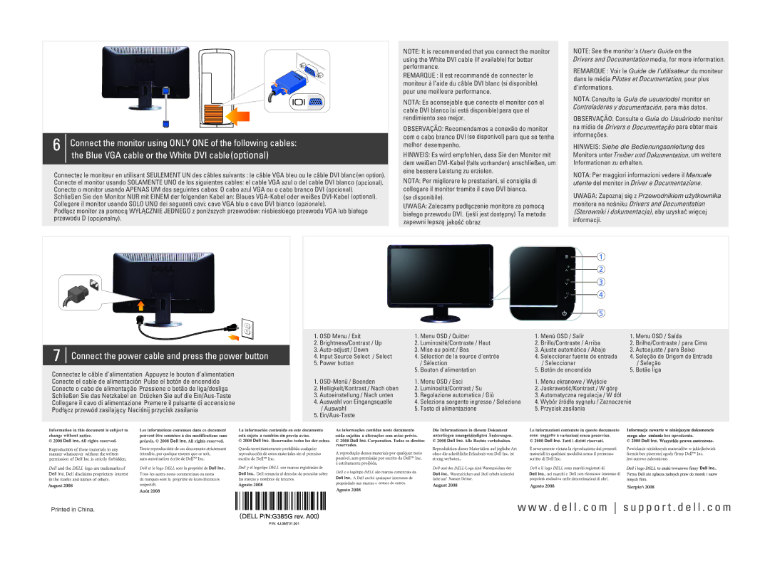 Dell S2309W manual 