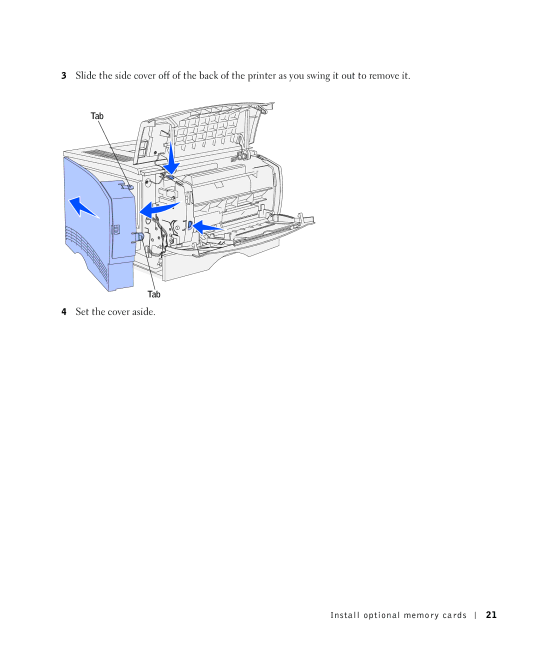 Dell S2500 owner manual Set the cover aside 