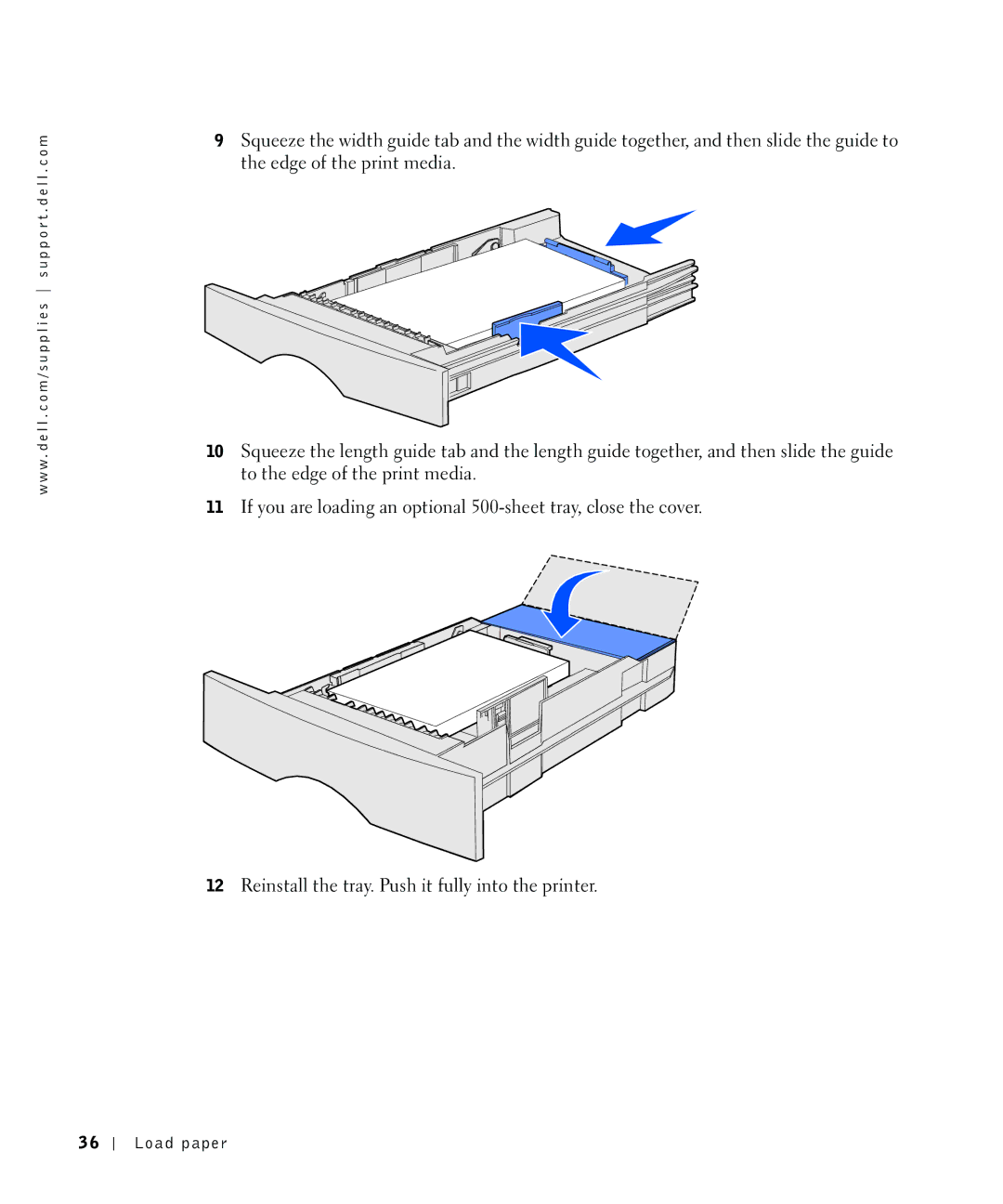 Dell S2500 owner manual Load paper 