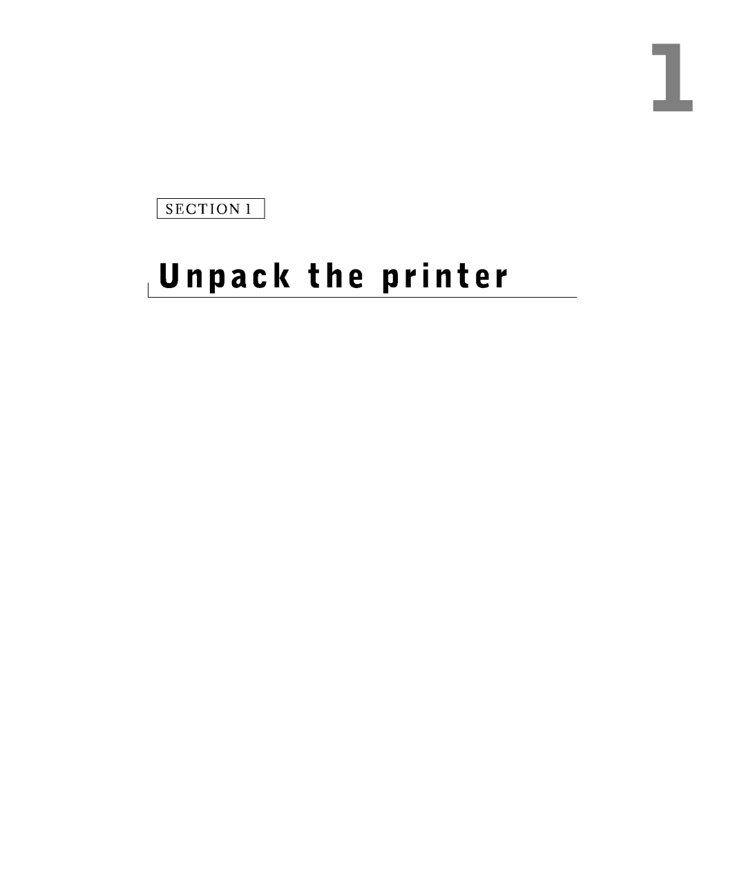 Dell S2500 owner manual Unpack the printer, S E C T I O N 