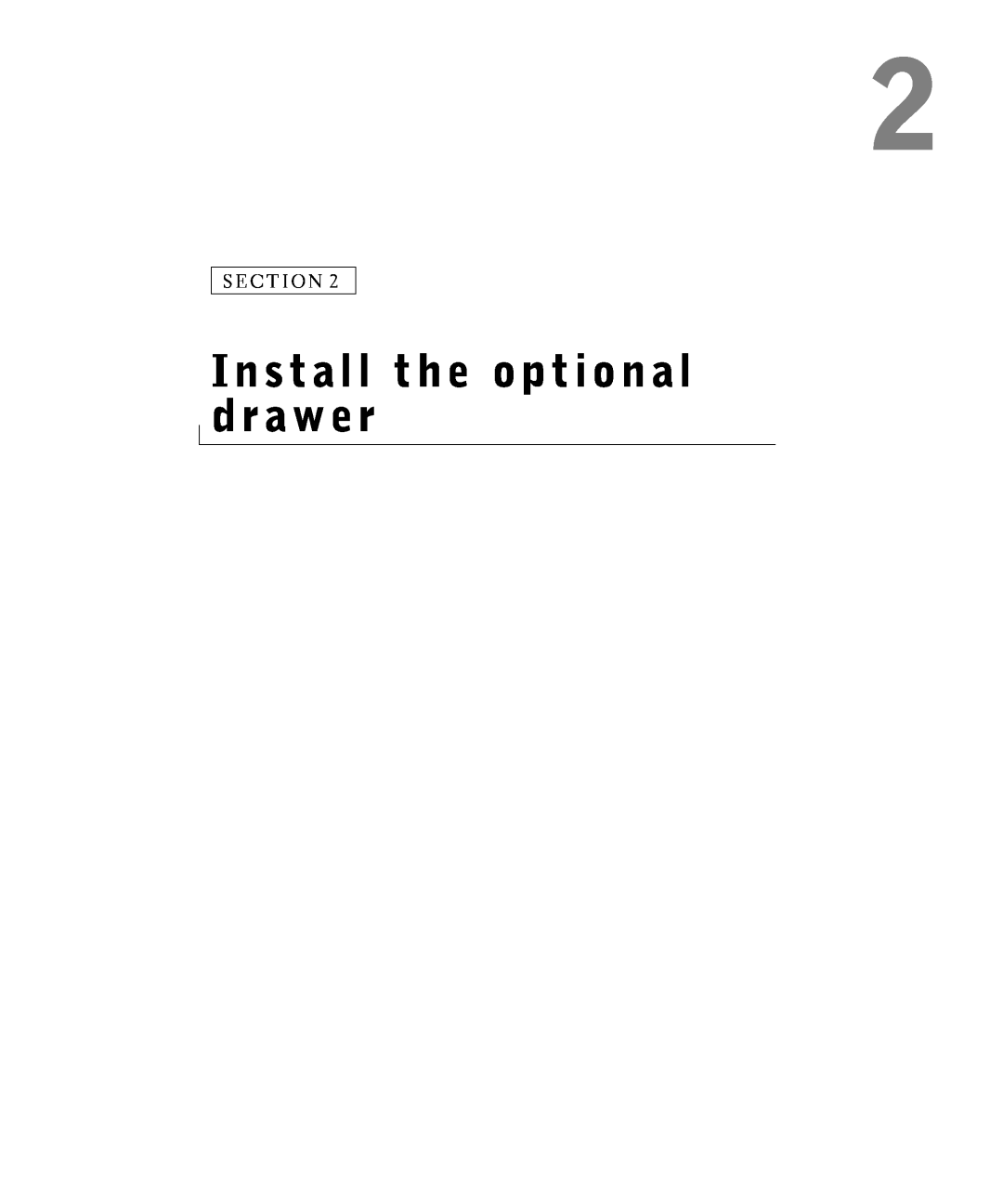 Dell S2500 owner manual Install the optional drawer, S E C T I O N 