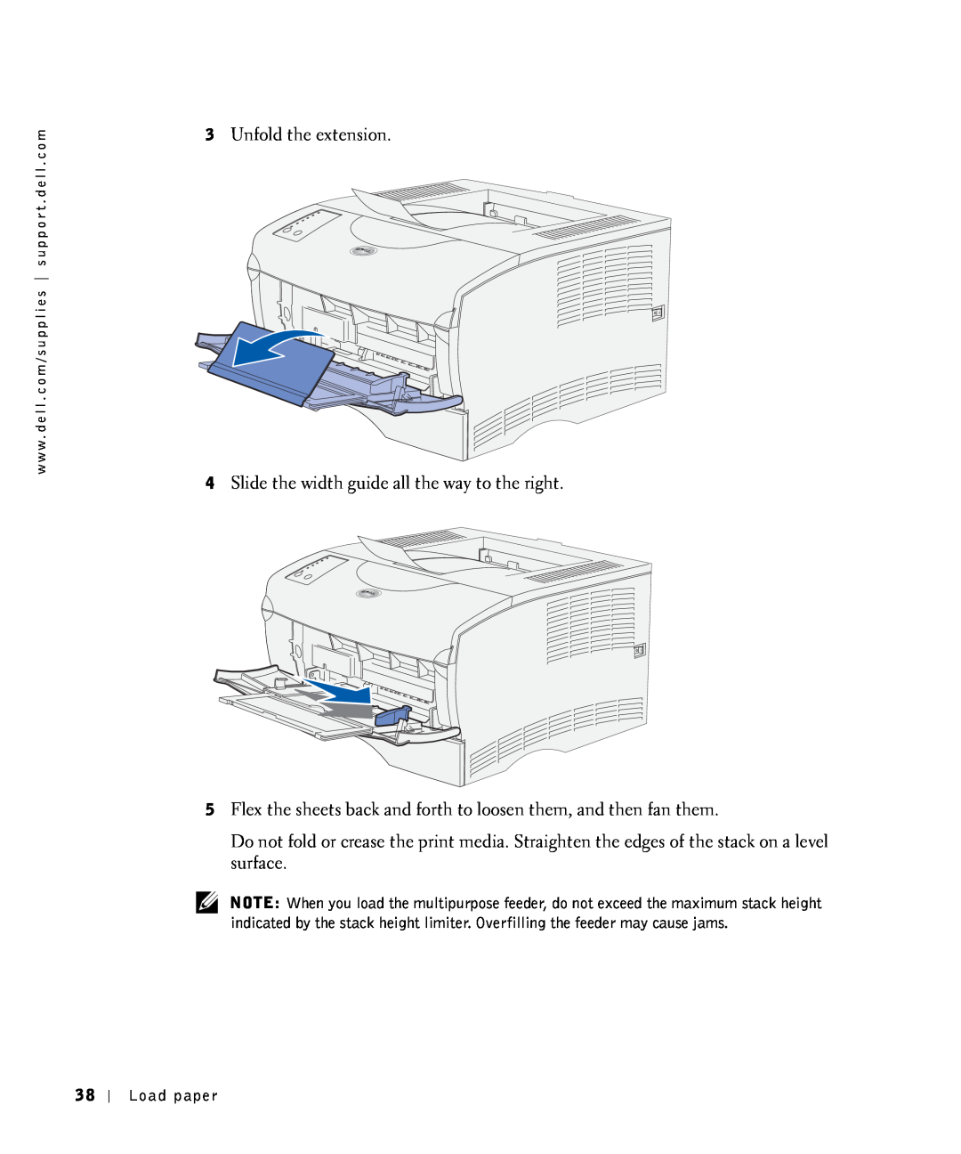 Dell S2500 owner manual Unfold the extension 