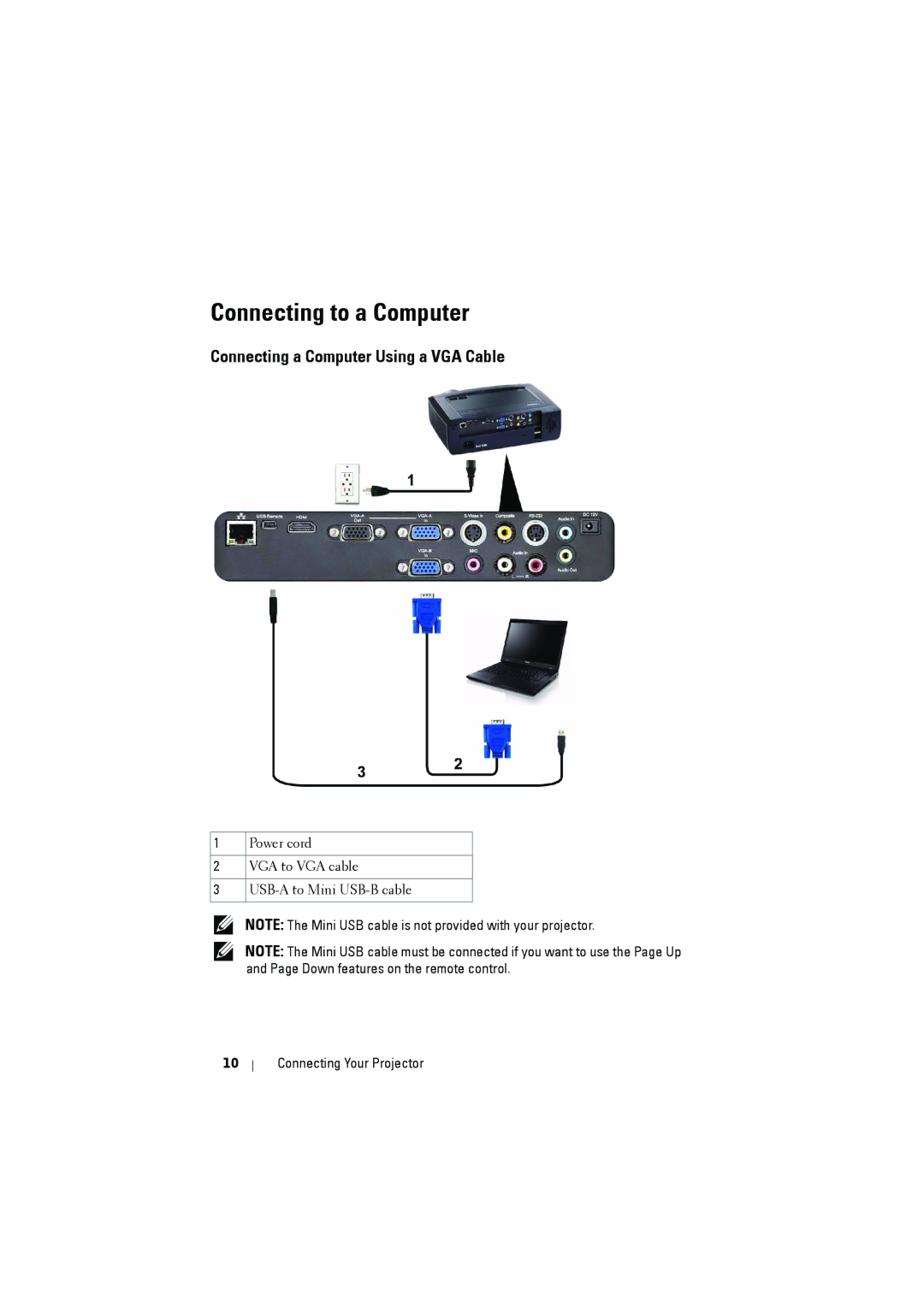 Dell S300 manual Connecting to a Computer 