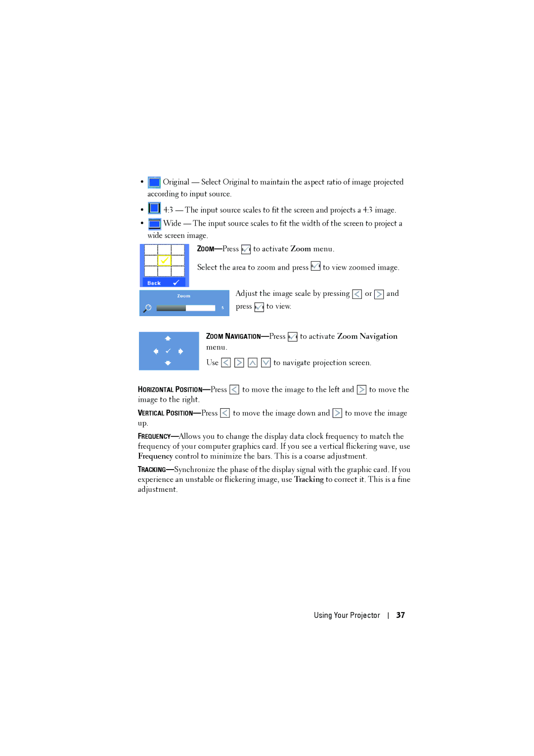 Dell S300 manual Using Your Projector 