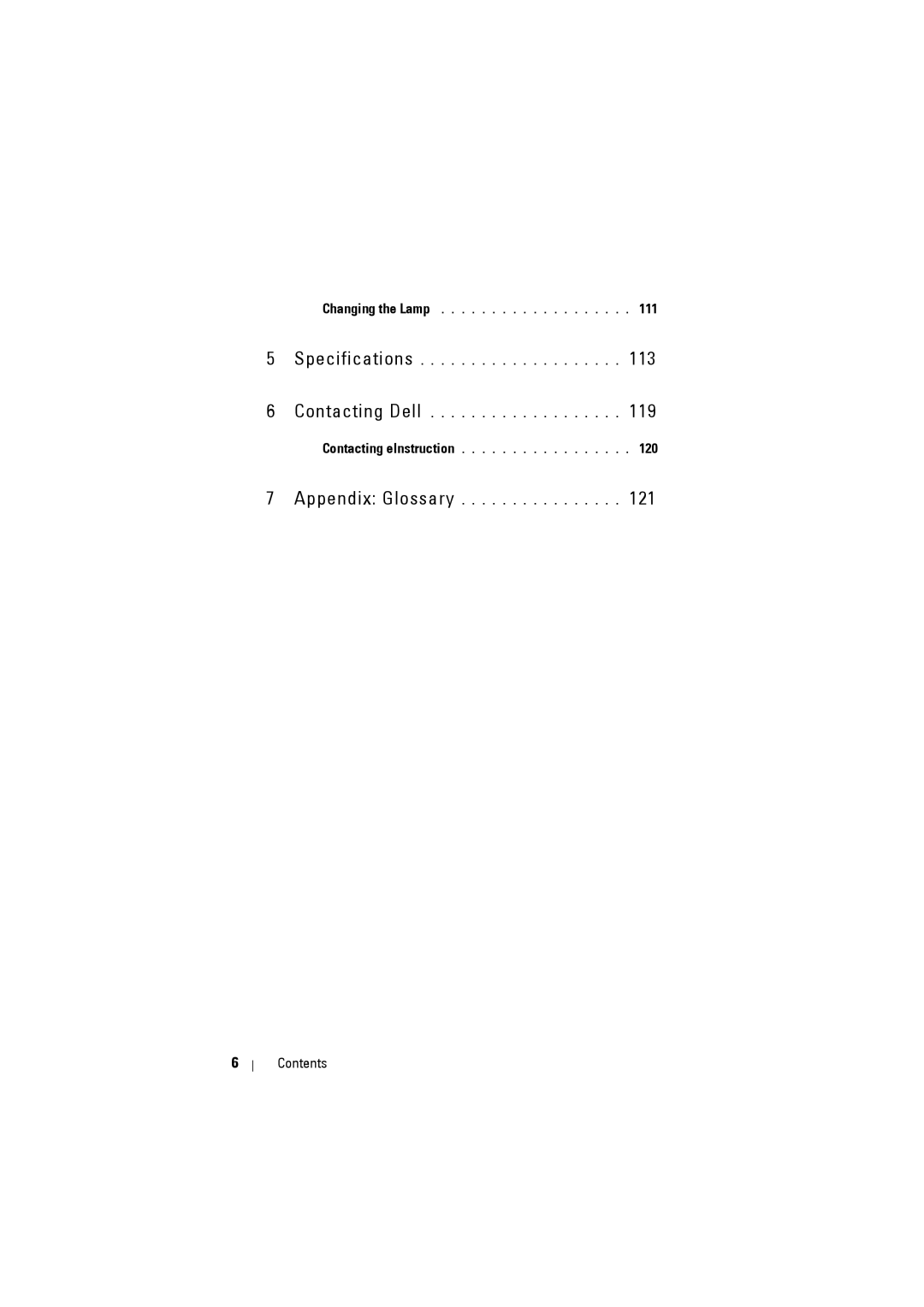 Dell S300wi manual Contents 