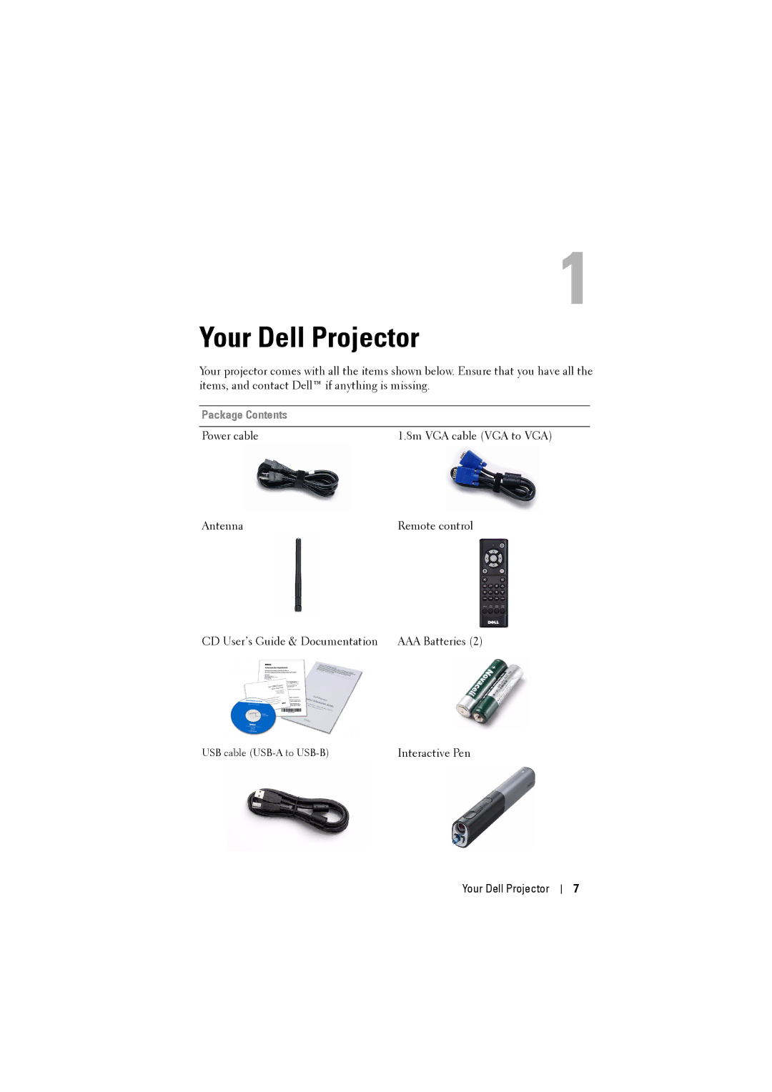 Dell S300wi manual Your Dell Projector 