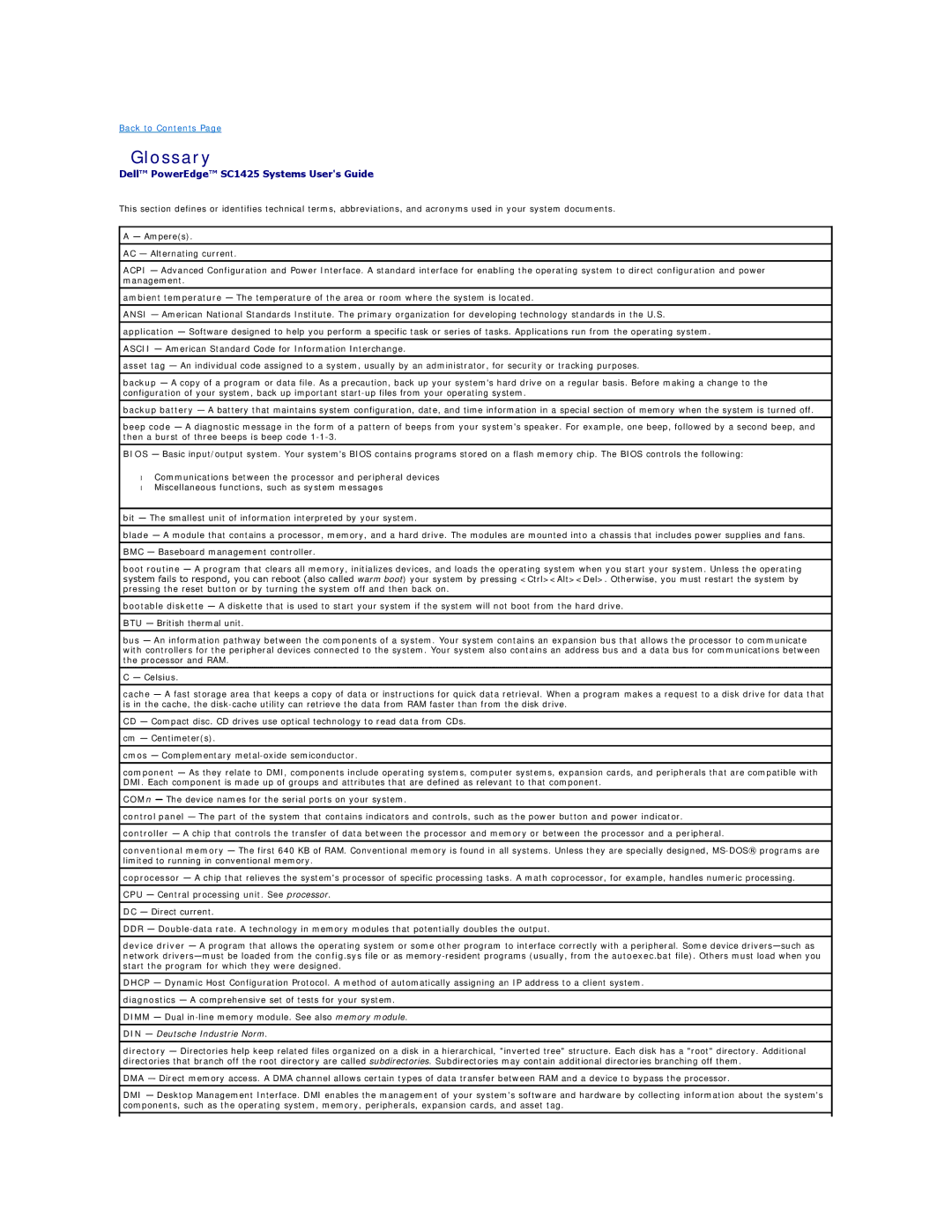 Dell SC1425 technical specifications Glossary, DIN Deutsche Industrie Norm 