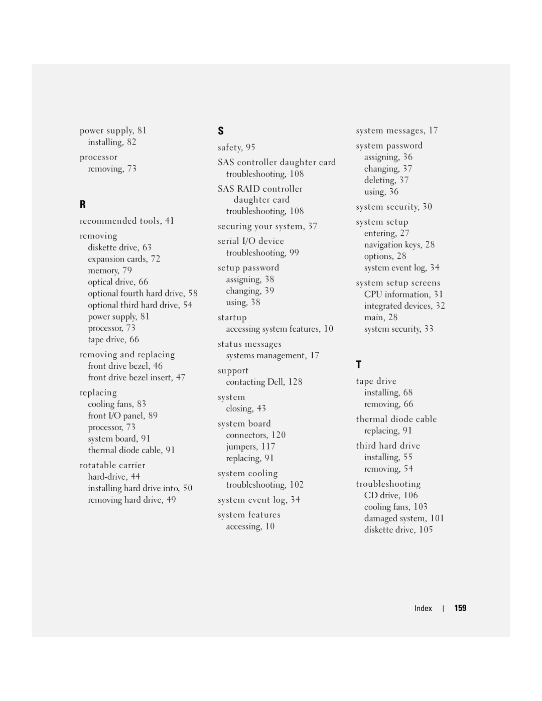 Dell SC1430 owner manual 159 